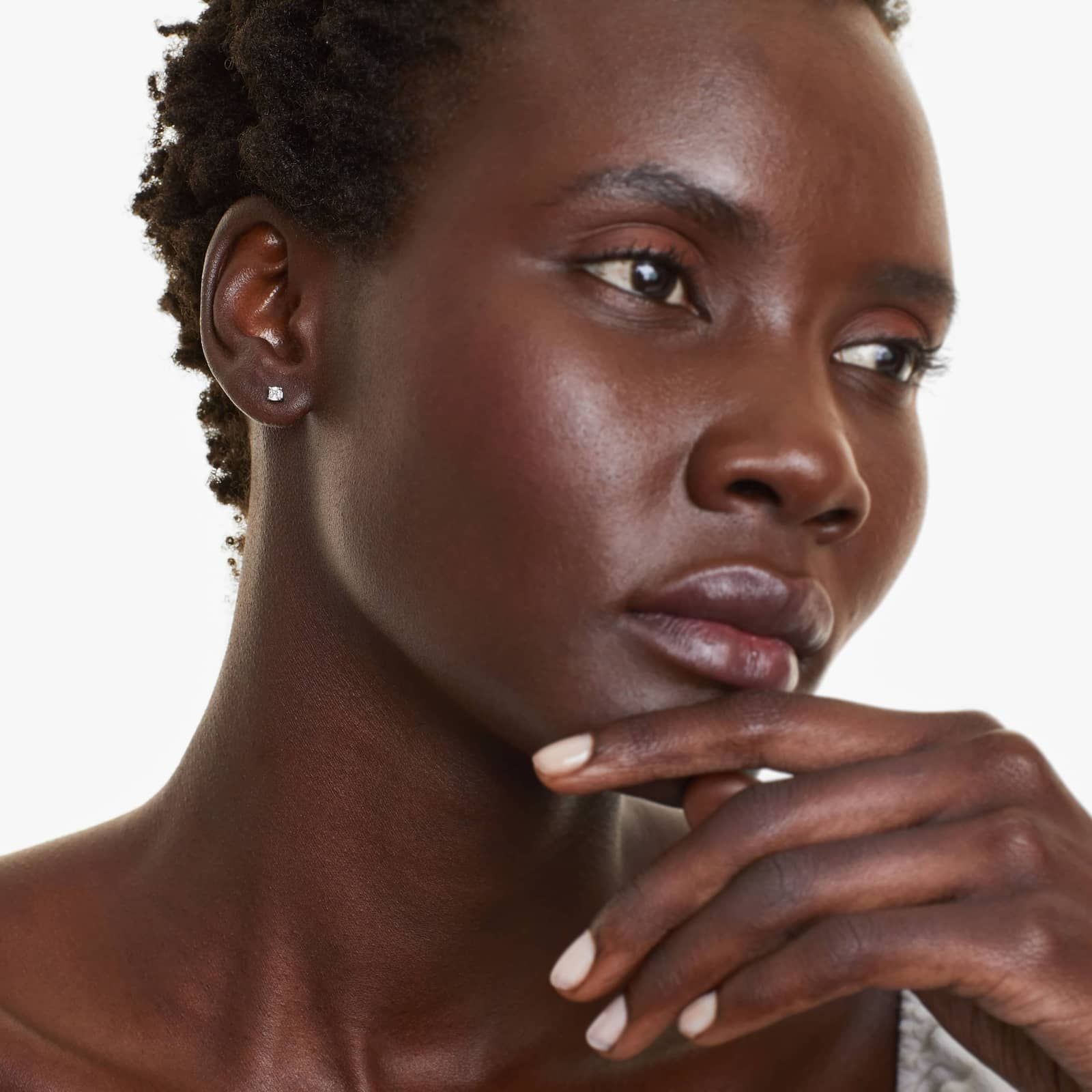 Cushion Cut 0.25 CTW Diamond Stud Earrings In 14K White Gold