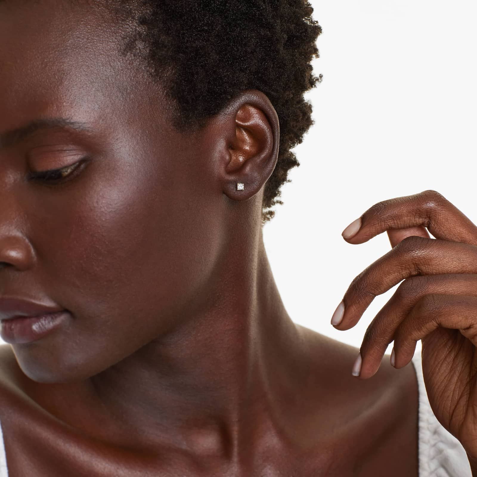 Cushion Cut 0.25 CTW Diamond Stud Earrings In 14K Yellow Gold