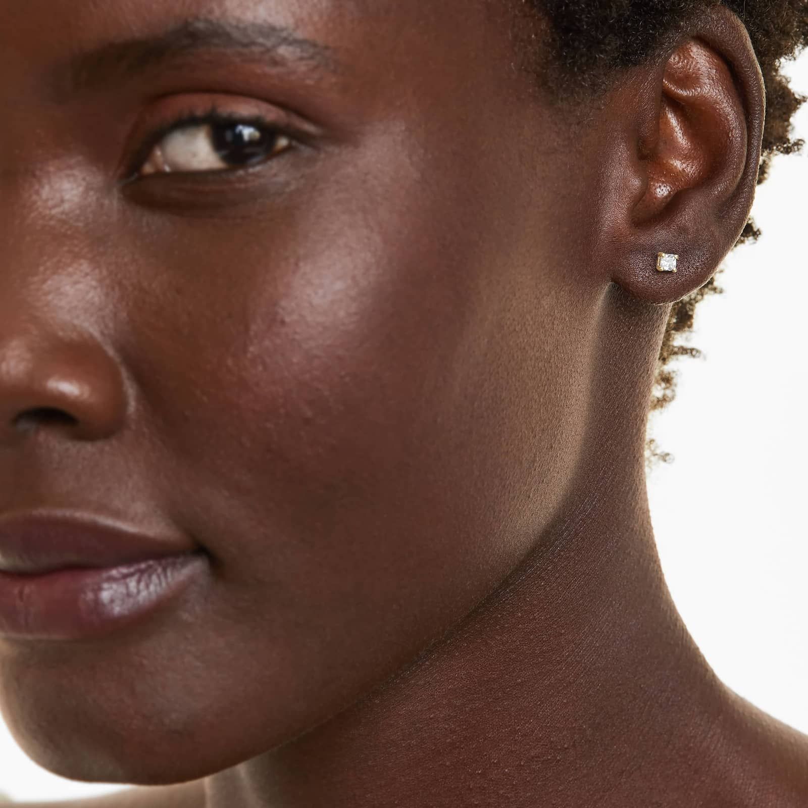 Cushion Cut 0.25 CTW Diamond Stud Earrings In 14K Yellow Gold