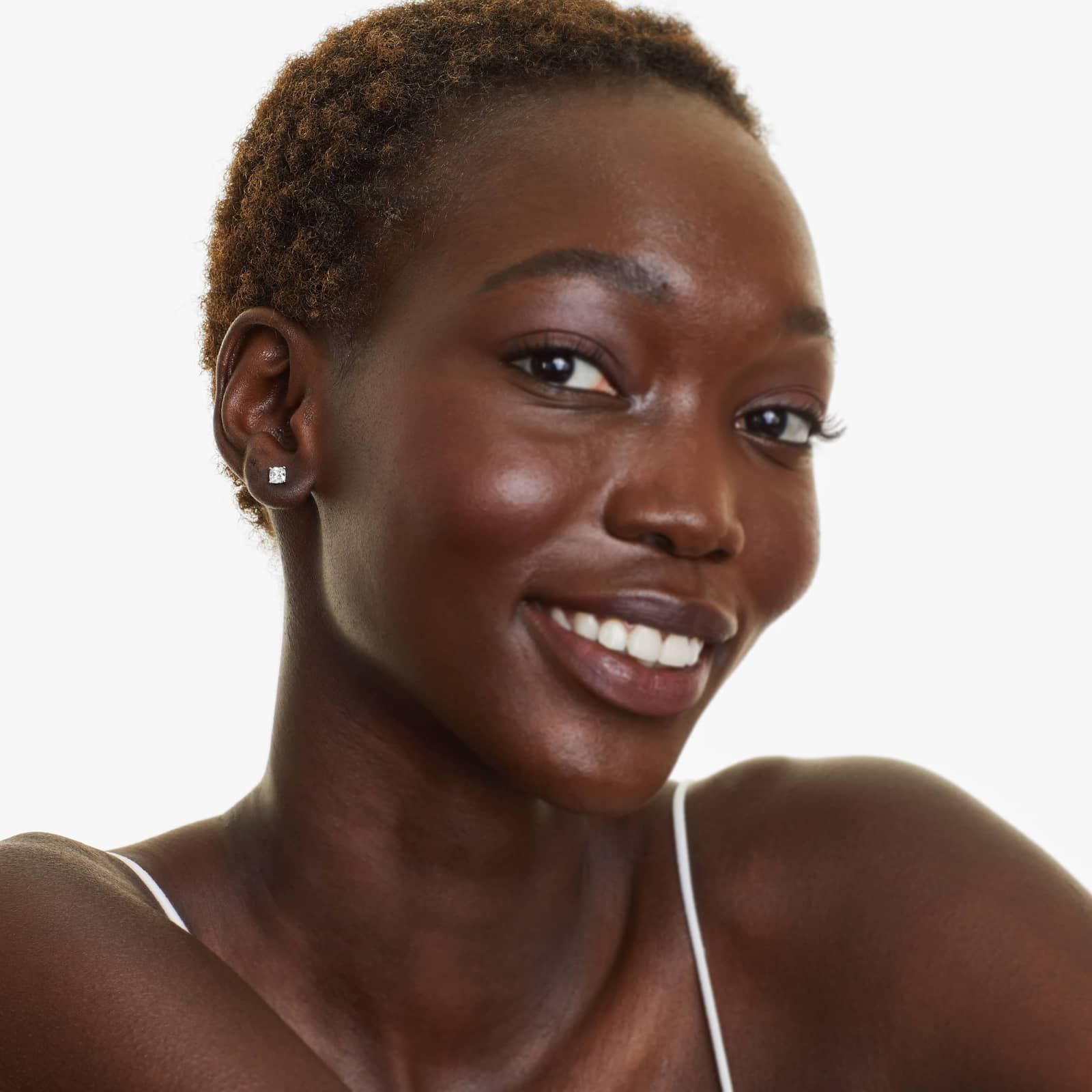 Cushion Cut 1 CTW Lab-Grown Diamond Stud Earrings In 14K White Gold