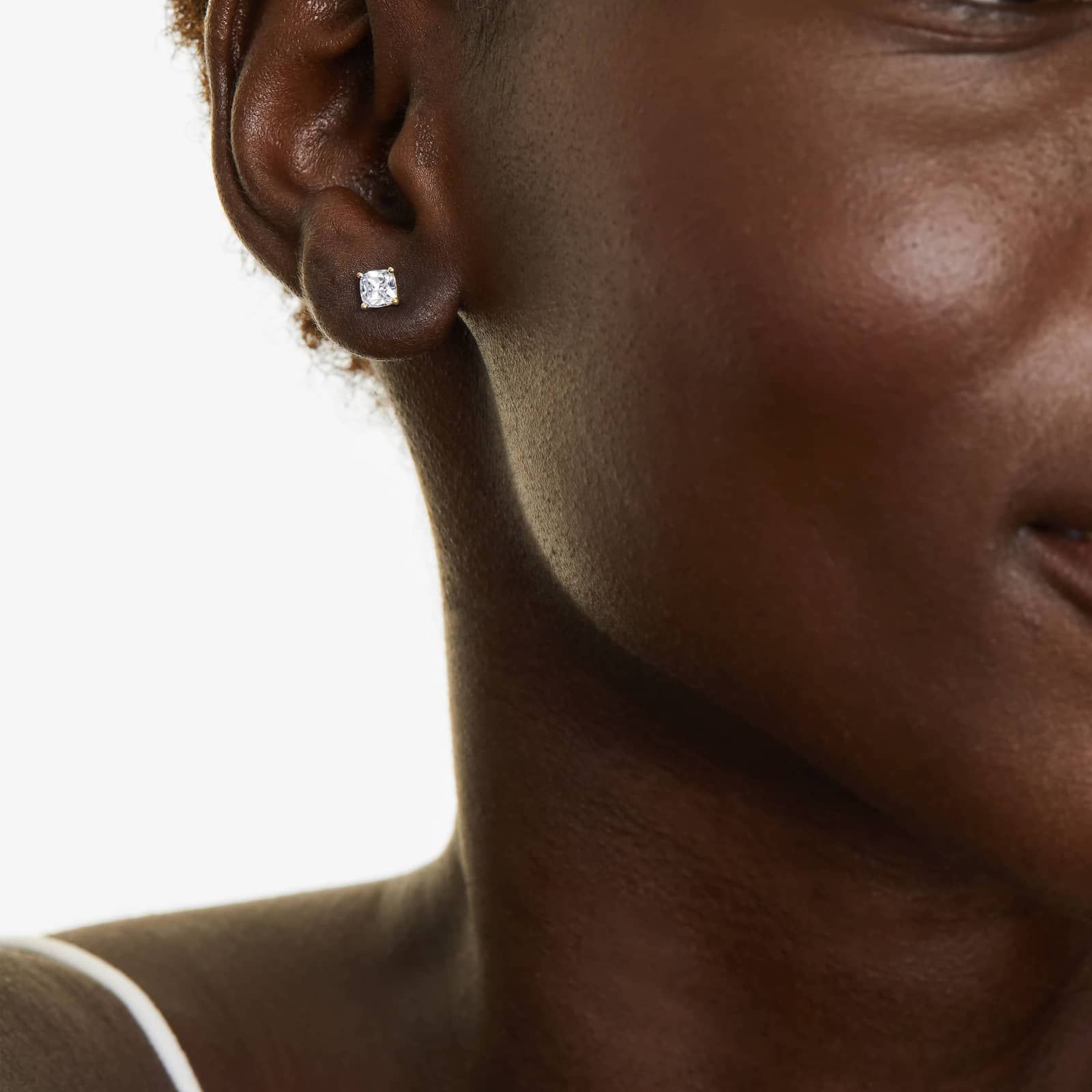 Cushion Cut 1 CTW Lab-Grown Diamond Stud Earrings In 14K Yellow Gold