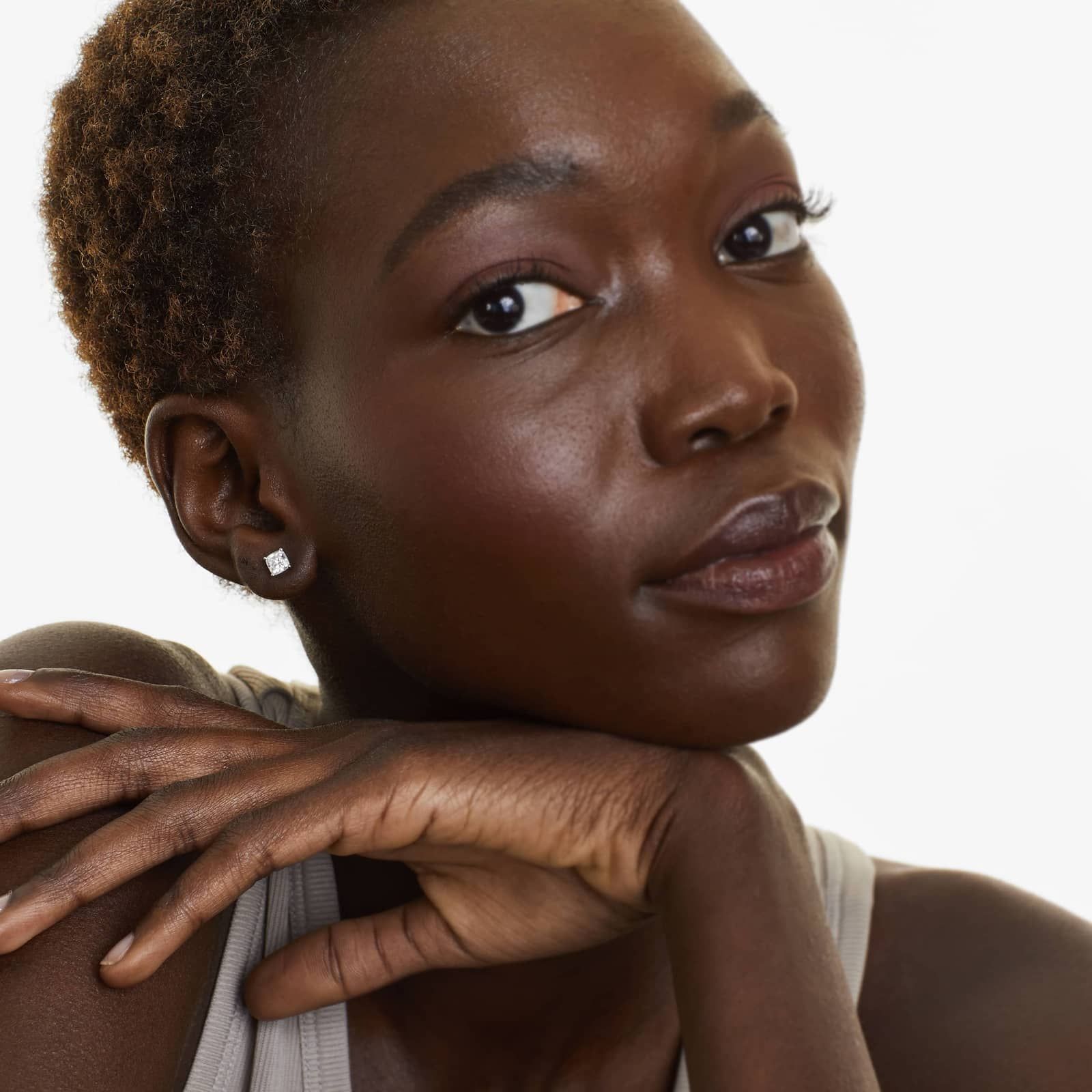 Cushion Cut 1.5 CTW Diamond Stud Earrings In 14K White Gold