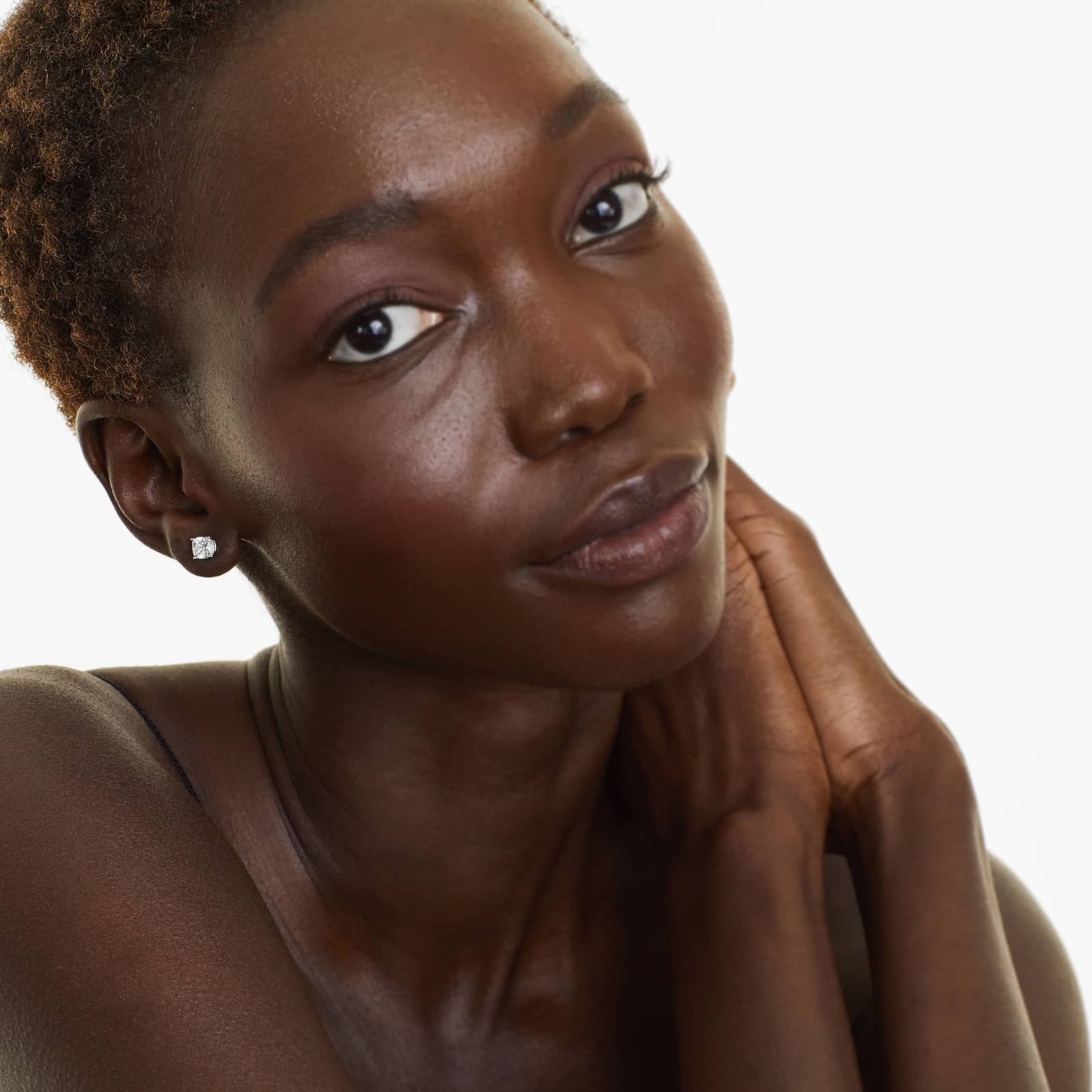 Cushion Cut 2 CTW Diamond Stud Earrings In 14K White Gold