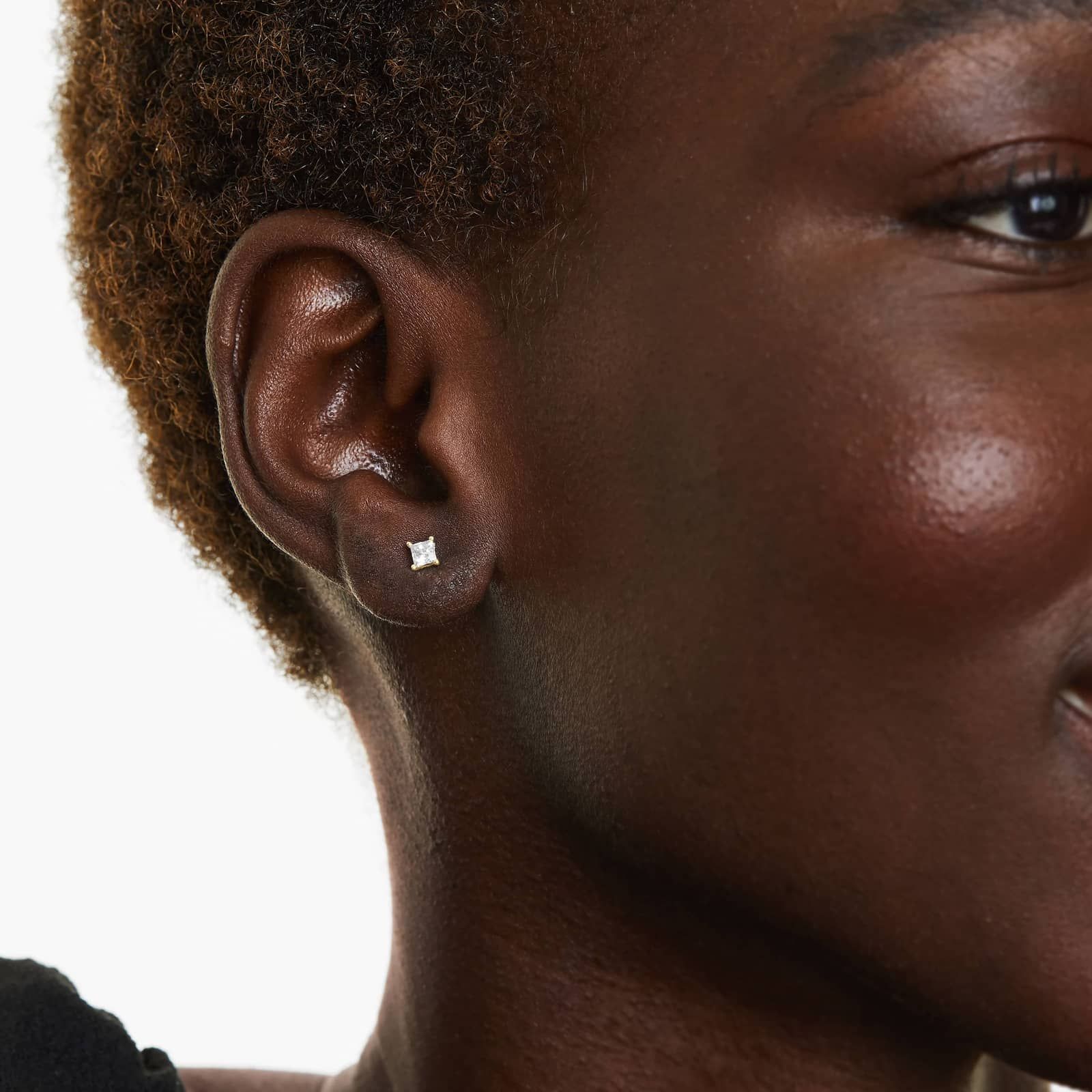 Princess Cut 0.25 CTW Diamond Stud Earrings In 14K Yellow Gold