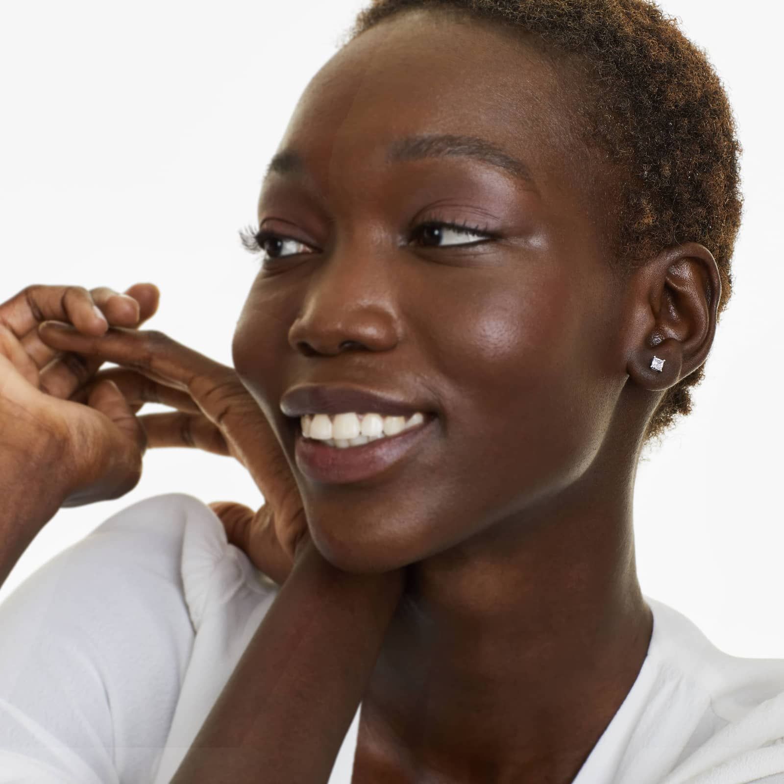 Princess Cut 0.75 CTW Diamond Stud Earrings In Platinum