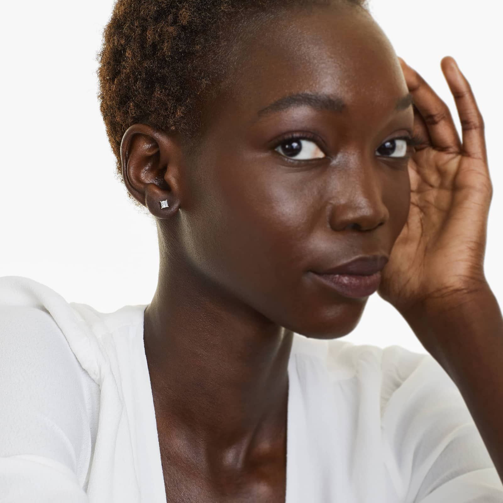 Princess Cut 0.75 CTW Diamond Stud Earrings In 14K Yellow Gold