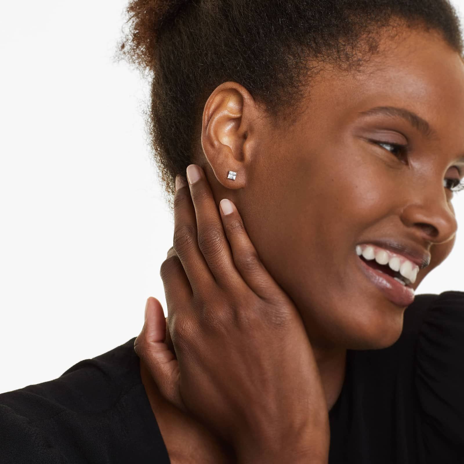 Princess Cut 1 CTW Diamond Stud Earrings In 14K Yellow Gold