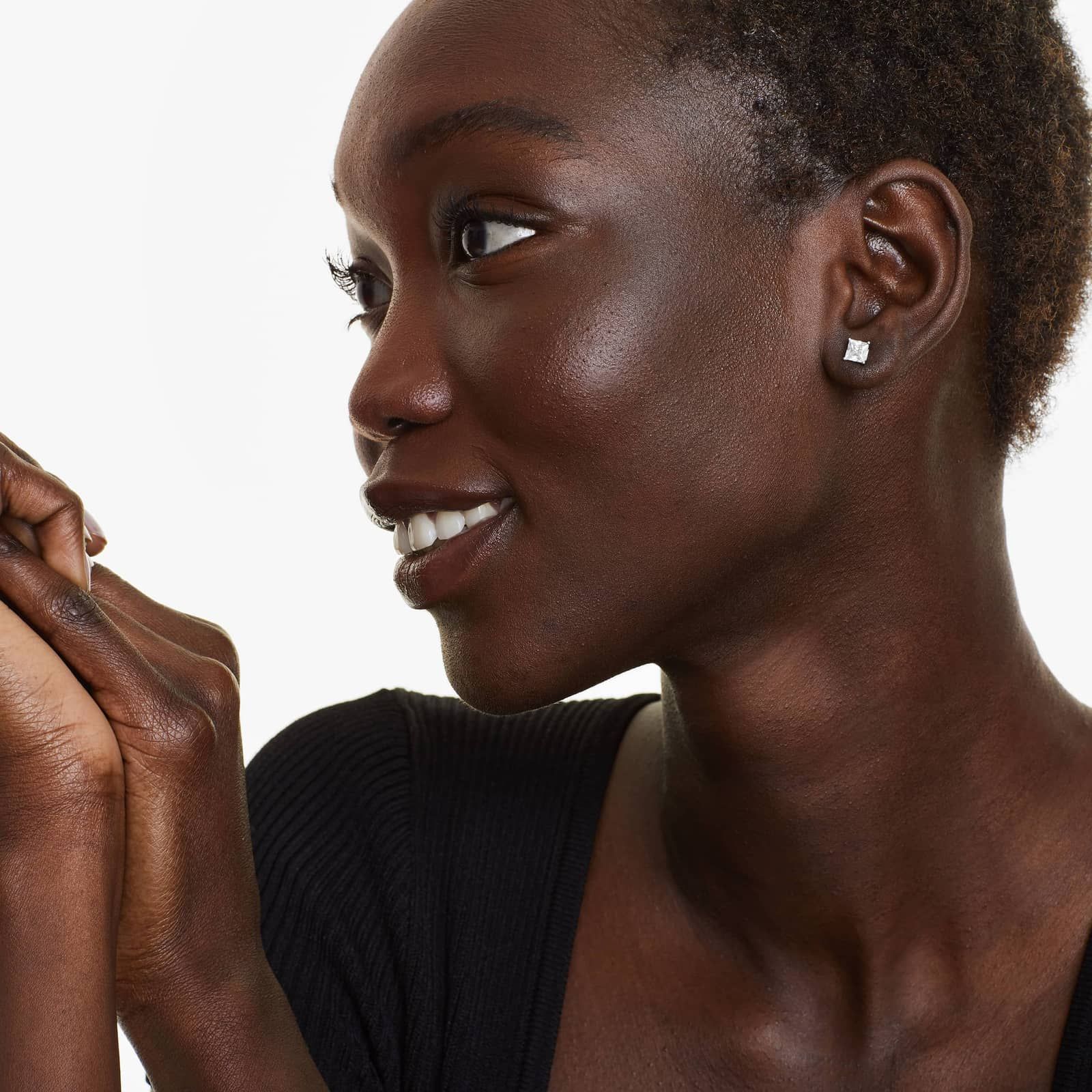 Princess Cut 1.5 CTW Diamond Stud Earrings In 14K White Gold