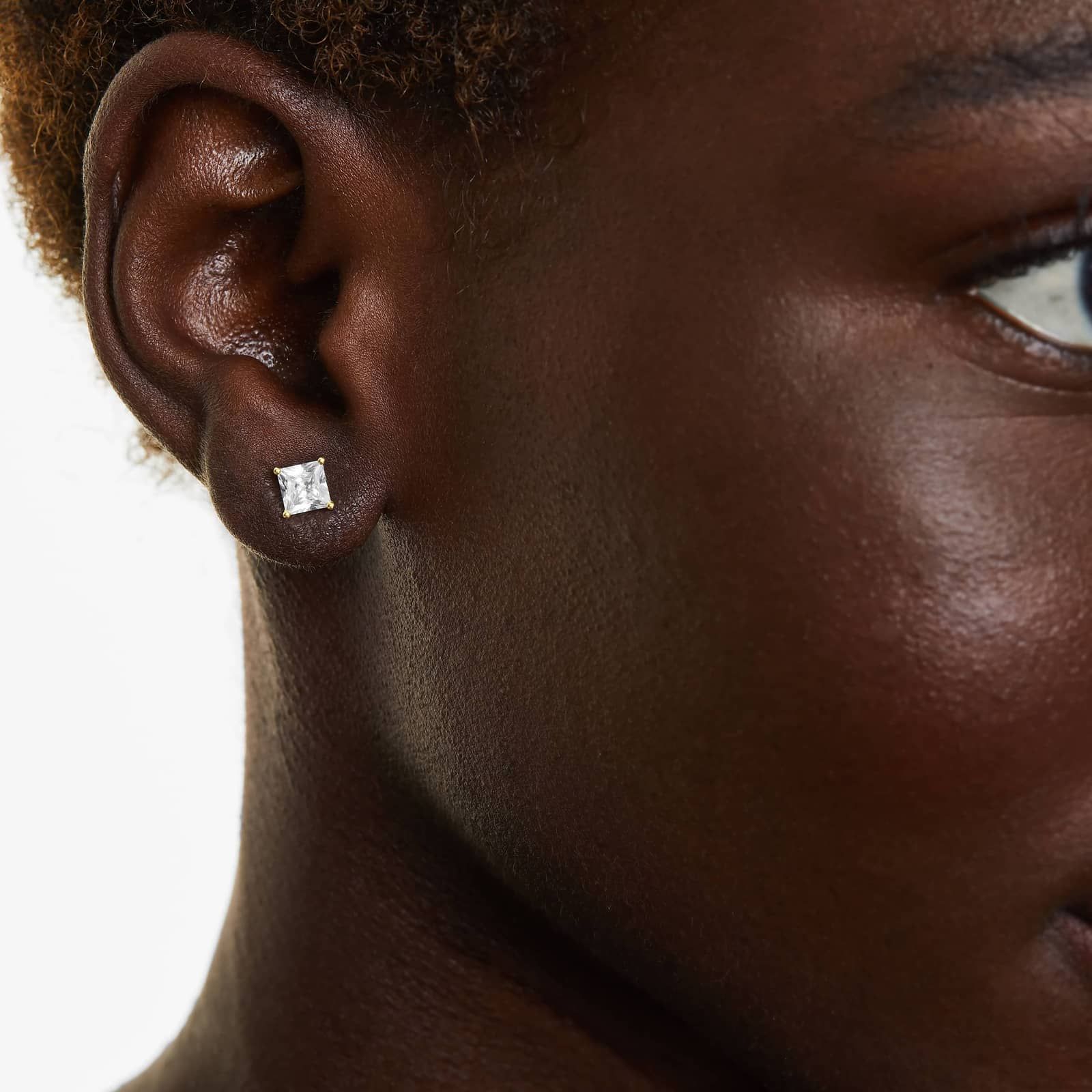 Princess Cut 1.5 CTW Diamond Stud Earrings In 14K Yellow Gold