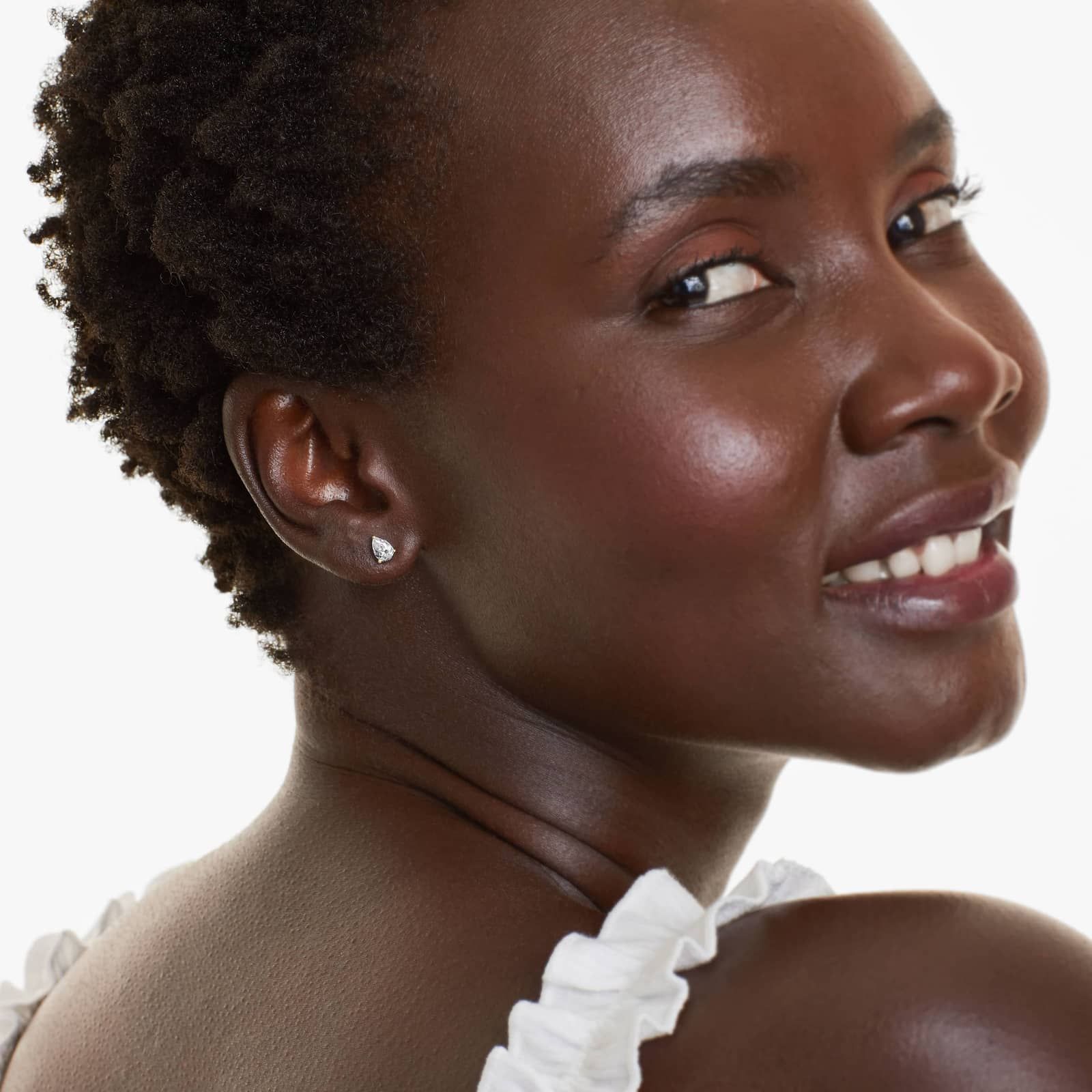 Pear Shape 0.75 CTW Diamond Stud Earrings In 14K Yellow Gold