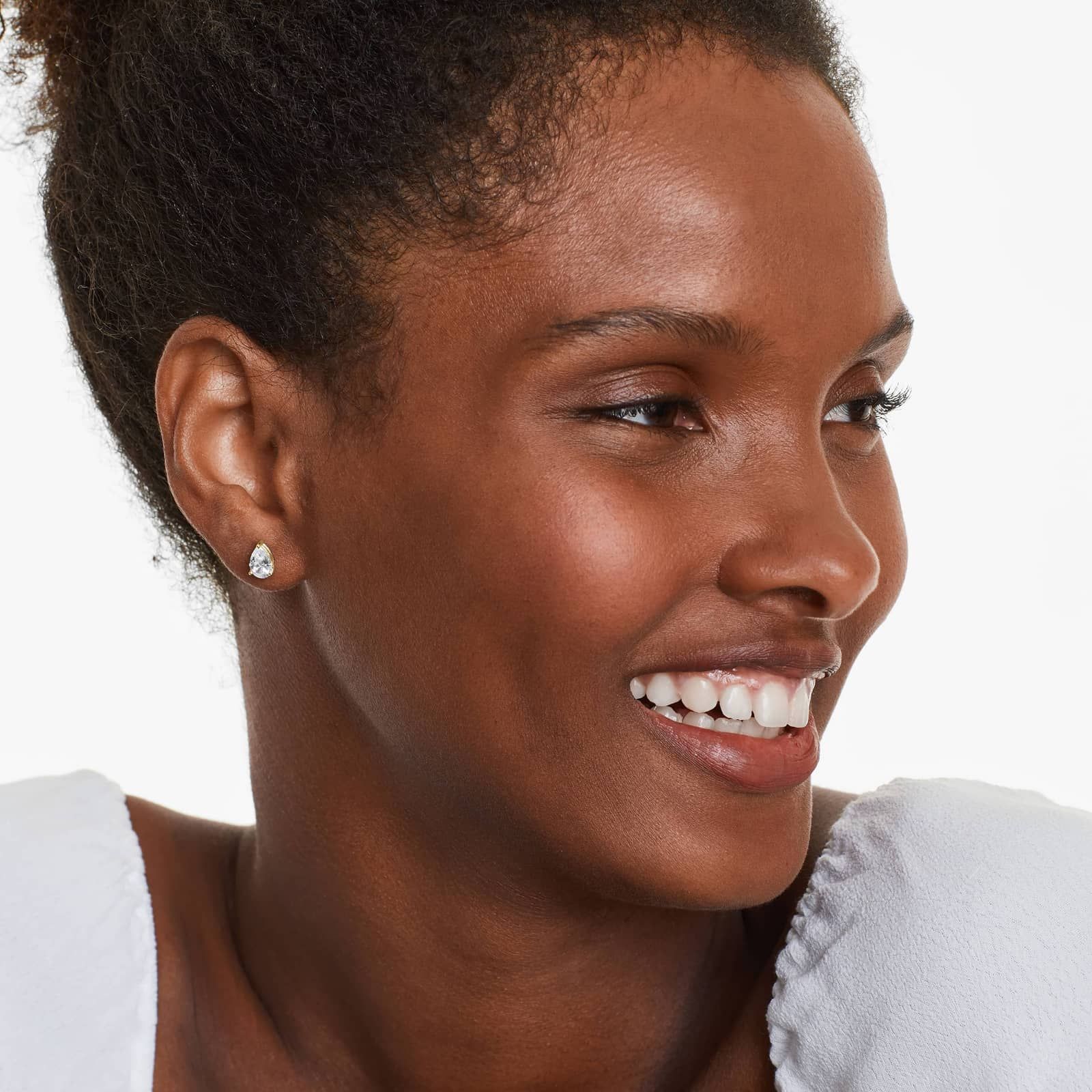 Pear Shape 1.5 CTW Diamond Stud Earrings In 14K Yellow Gold