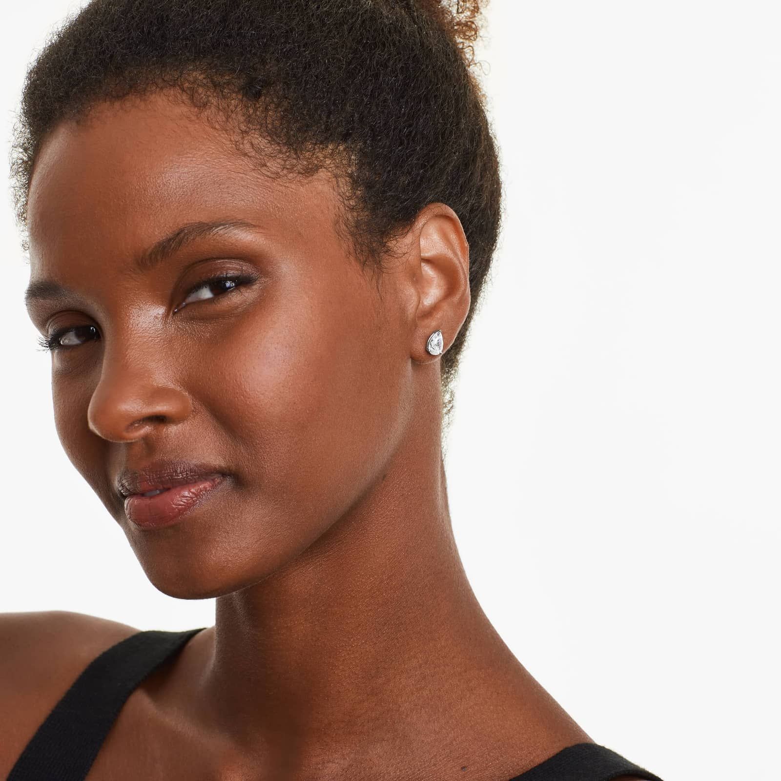 Pear Shape 2 CTW Diamond Stud Earrings In 14K White Gold