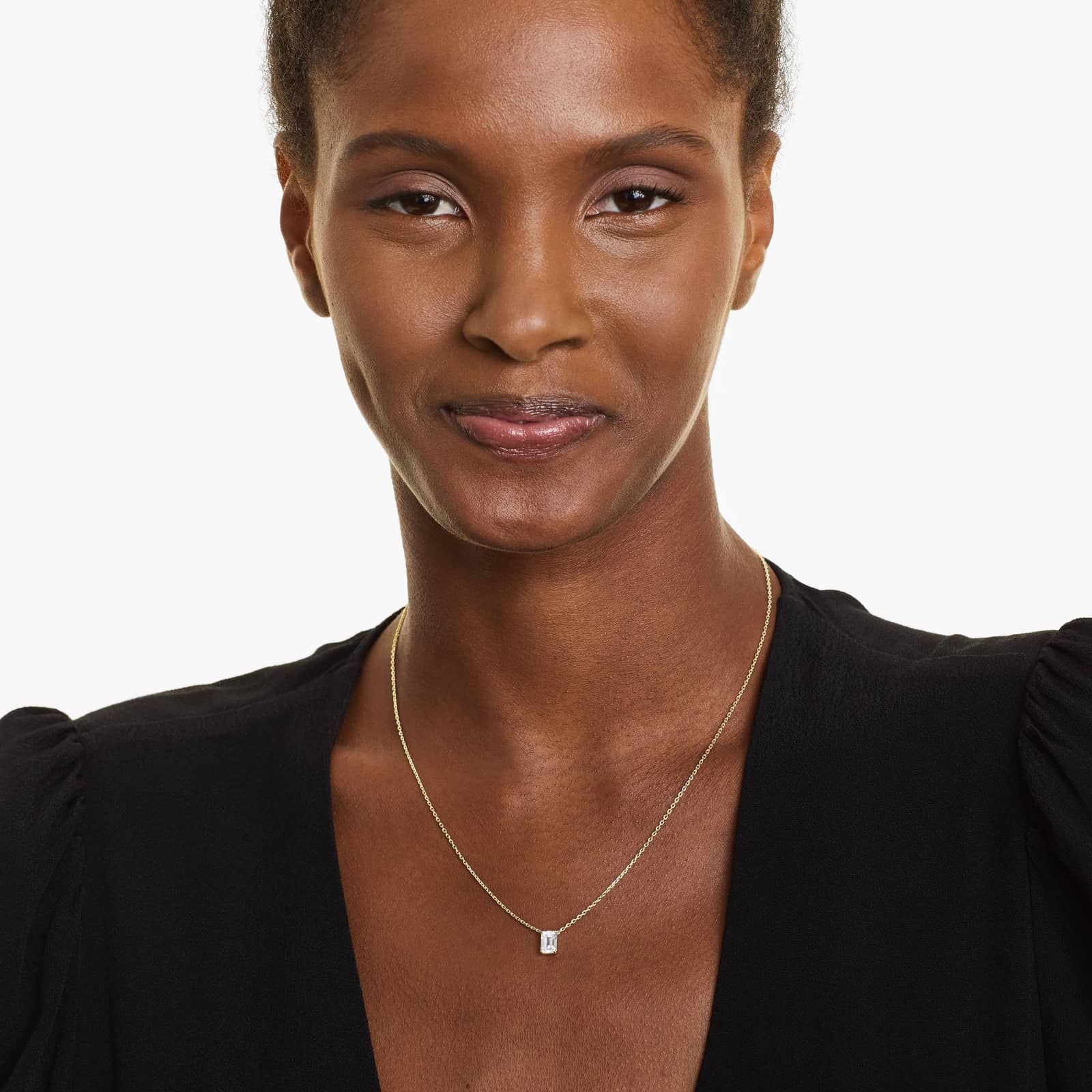 14K Yellow Gold Emerald Cut Lab-Grown Diamond Solitaire Pendant (1.00 CTW - F-G / VS2-SI1)