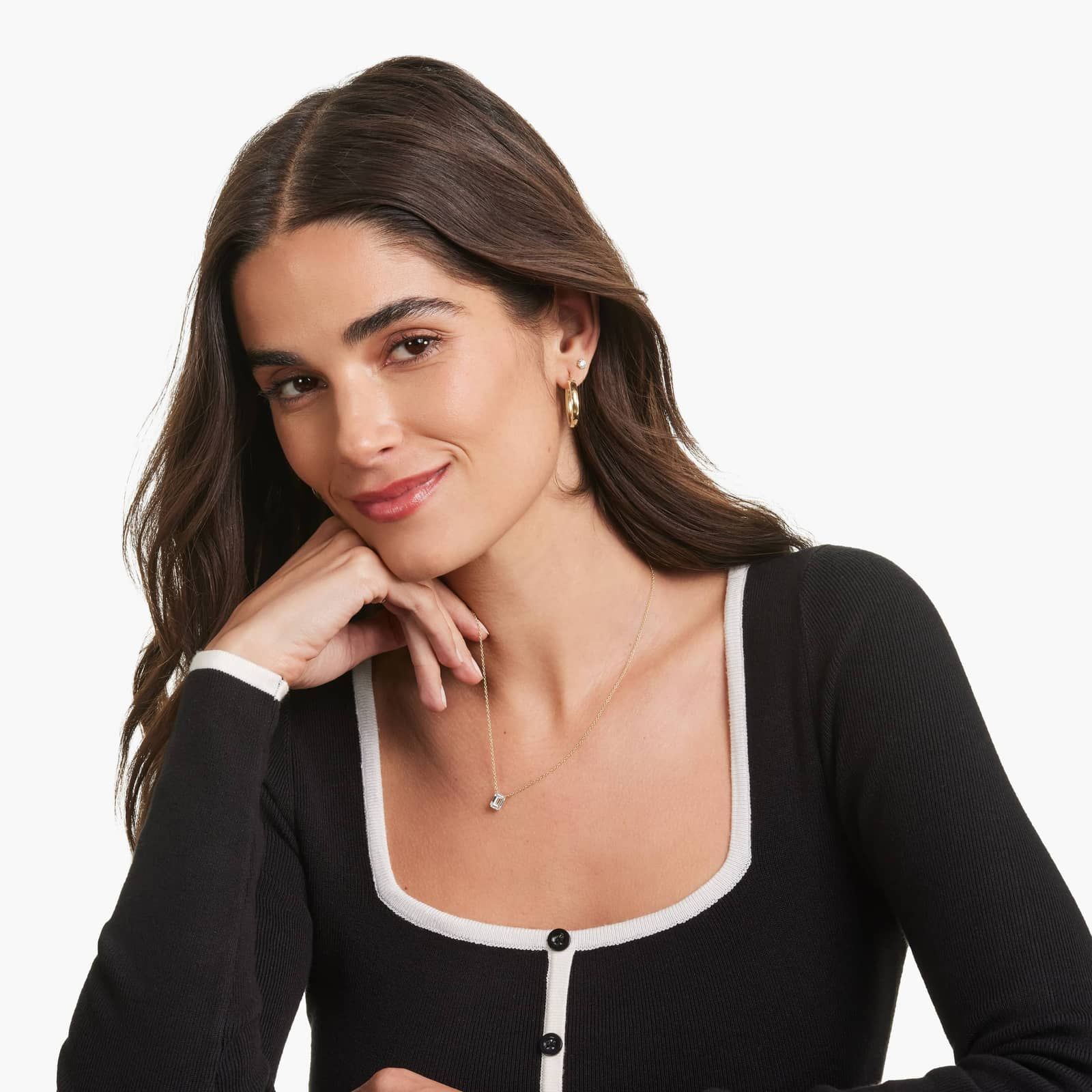 14K Yellow Gold Emerald Cut Lab-Grown Diamond Solitaire Pendant (1.50 CTW - F-G / VS2-SI1)