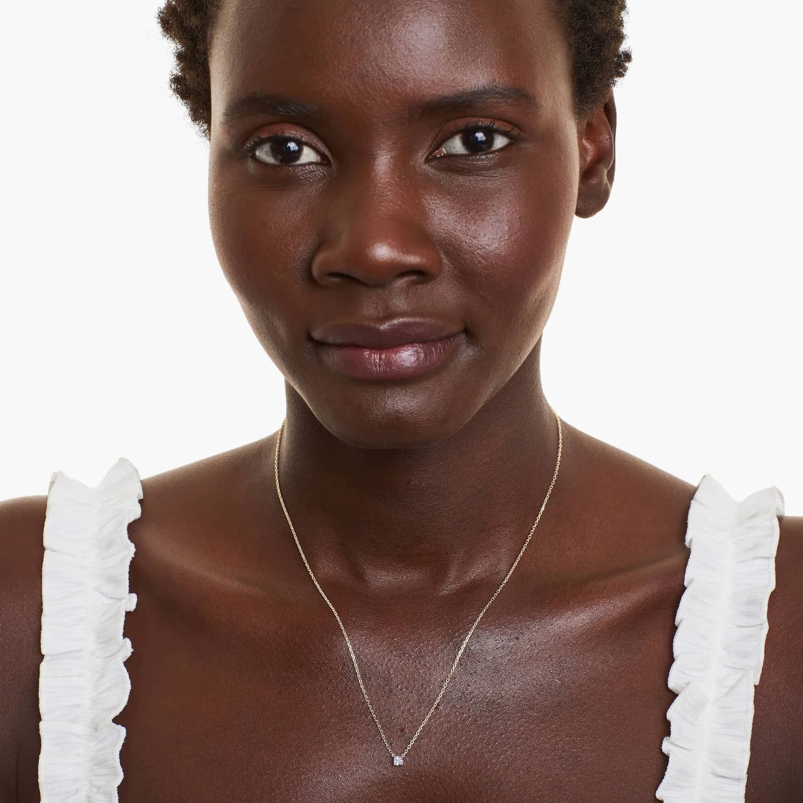 14K Yellow Gold Cushion Shape Lab-Grown Diamond Solitaire Pendant (0.25 CTW - F-G / VS2-SI1)