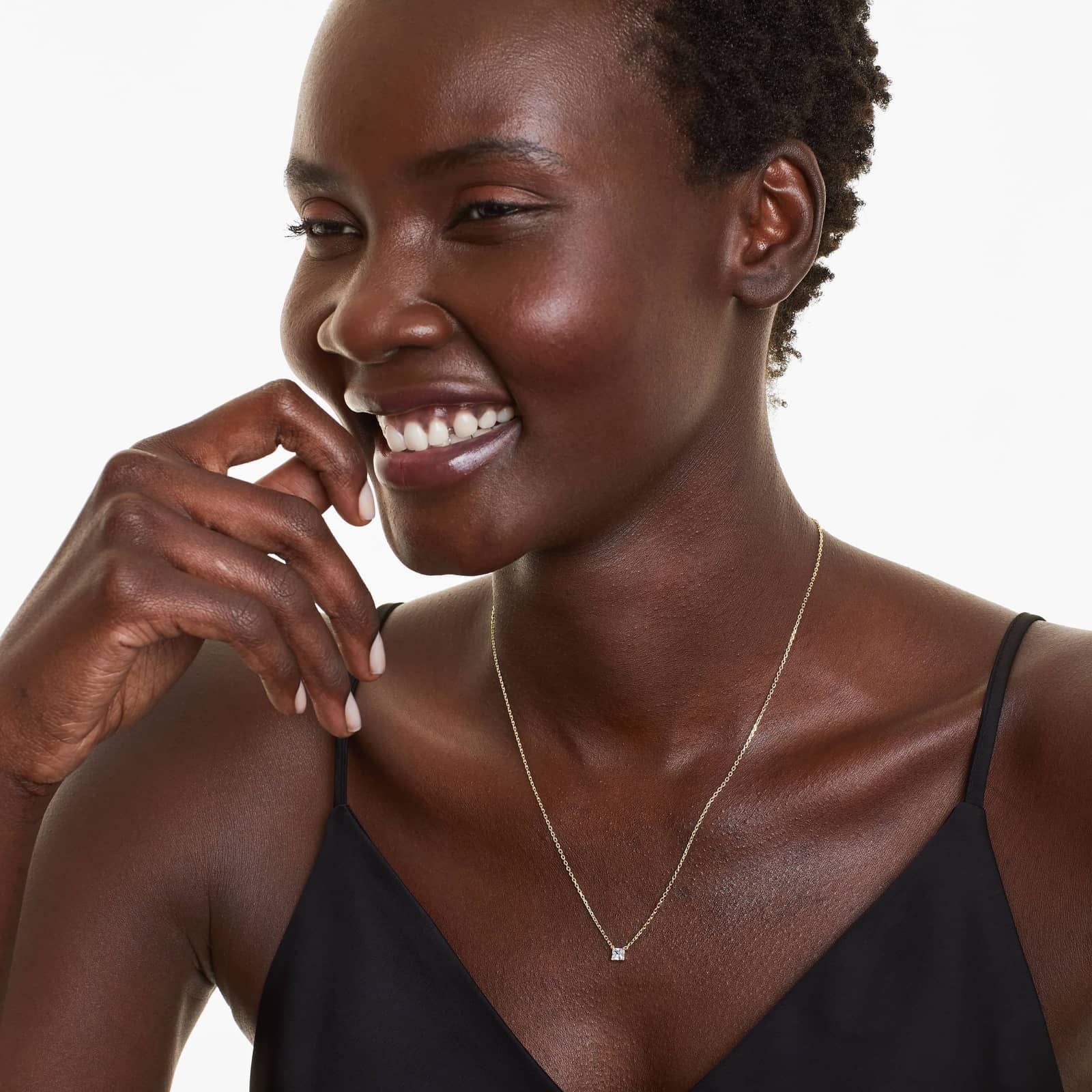 14K Yellow Gold Princess Cut Diamond Solitaire Pendant (0.25 CTW - H-I / SI1-SI2)