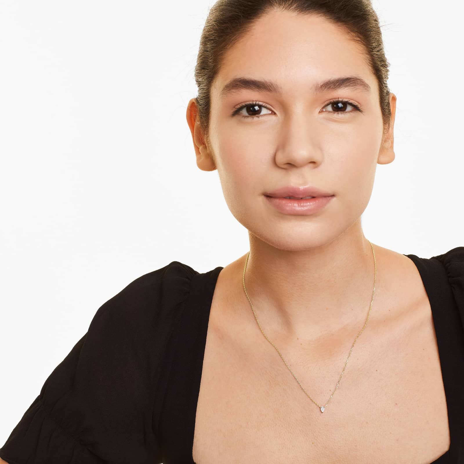 14K Yellow Gold Pear Shape Diamond Solitaire Pendant (0.25 CTW - H-I / SI1-SI2)