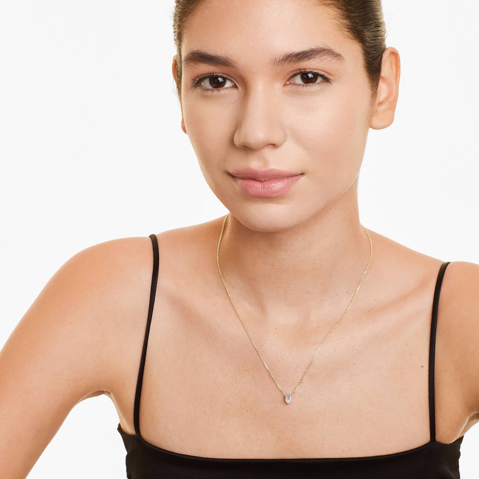 14K Yellow Gold Pear Shape Diamond Solitaire Pendant (0.75 CTW - H-I / SI1-SI2)