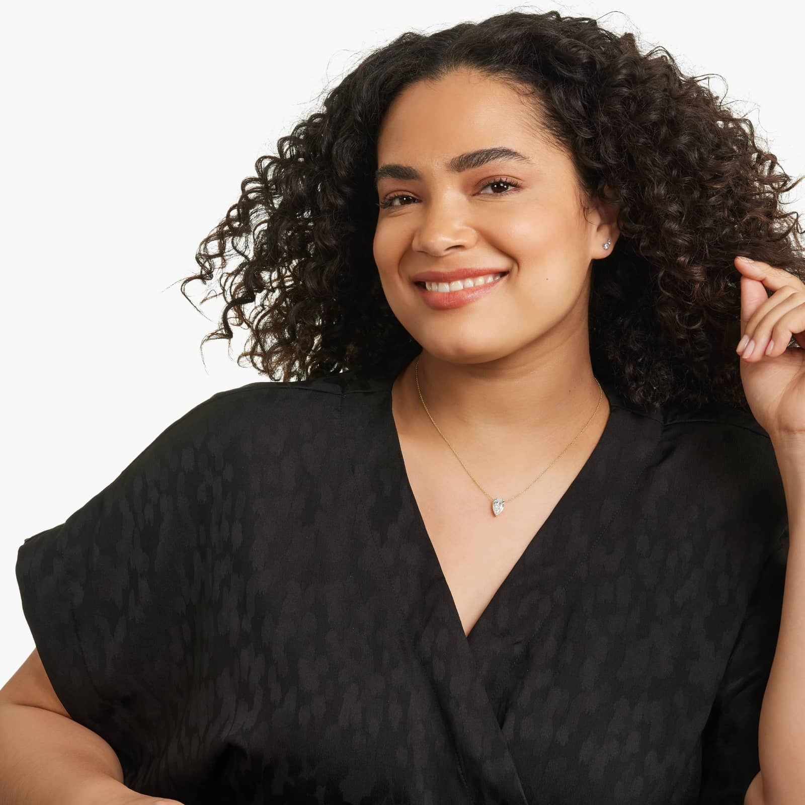 14K Yellow Gold Pear Cut Lab-Grown Diamond Solitaire Pendant (3.00 CTW - F-G / VS2-SI1)