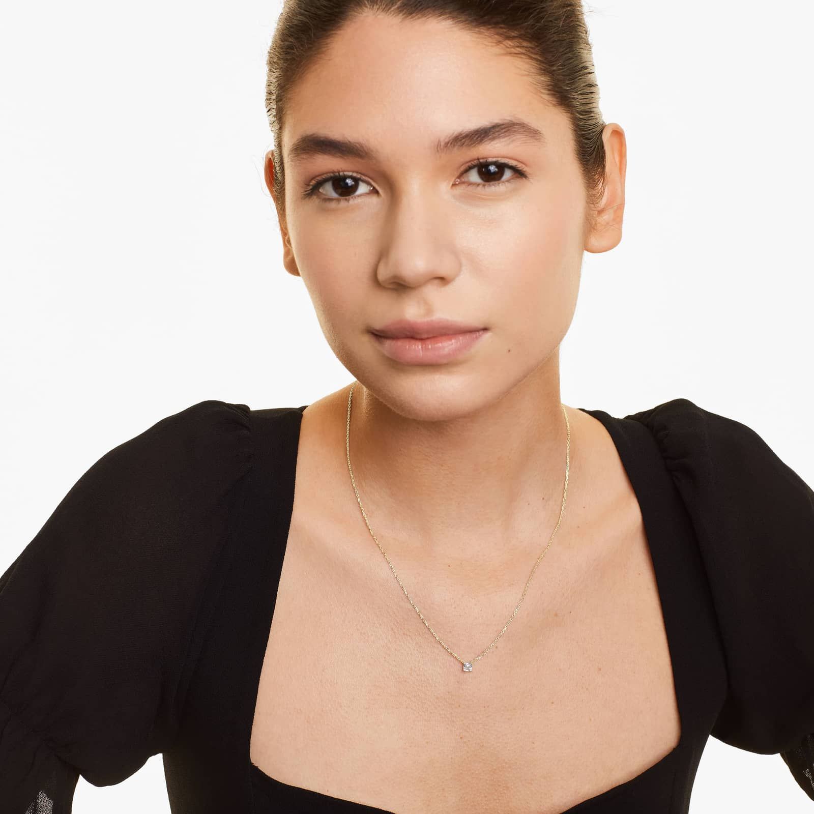 14K Yellow Gold Asscher Cut Diamond Solitaire Pendant (0.25 CTW - H-I / SI1-SI2)