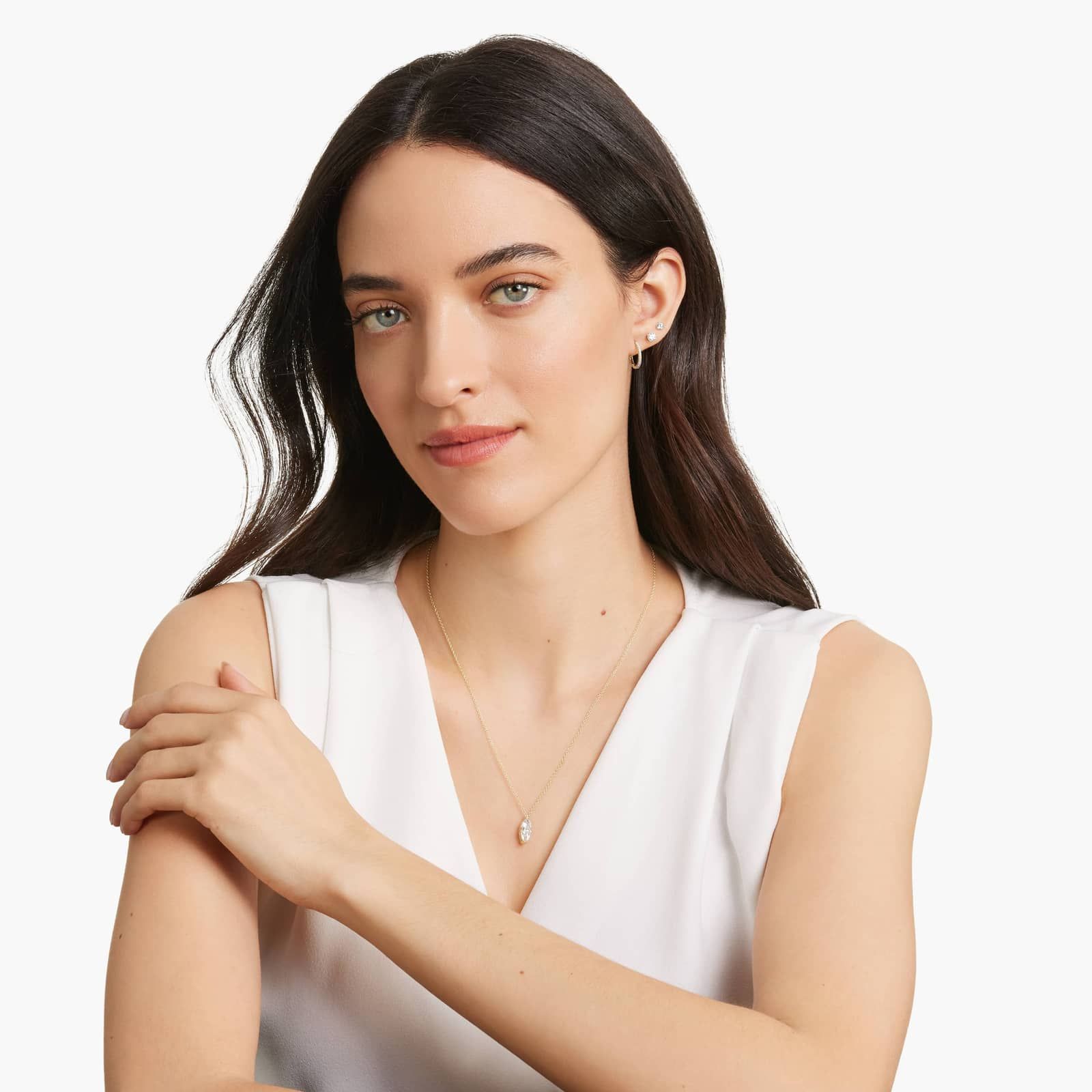 14K Yellow Gold Marquise Cut Lab-Grown Diamond Solitaire Pendant (1.50 CTW - F-G / VS2-SI1)