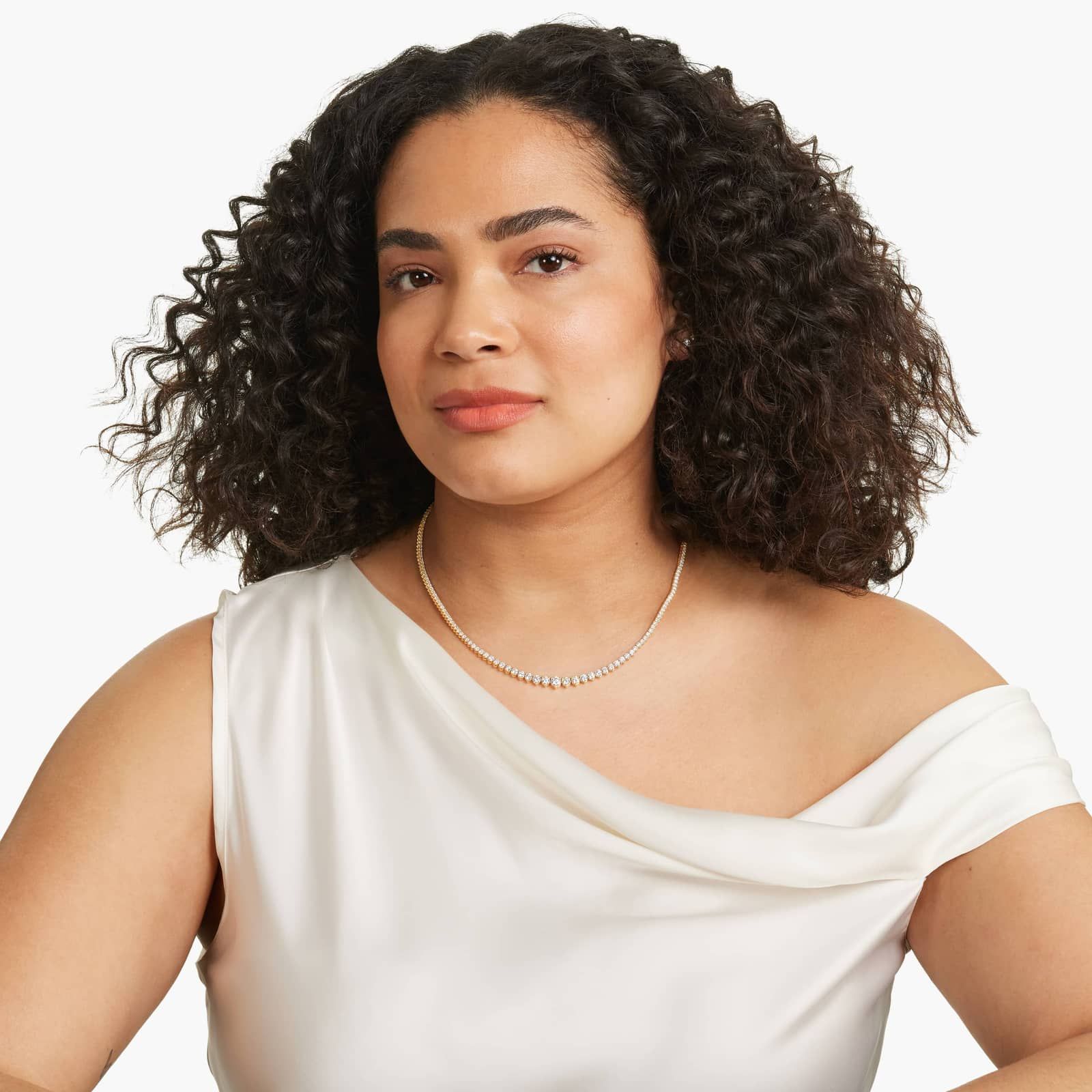 14K Yellow Gold Riviera Three Prong Graduating Diamond Tennis Necklace (10.00 CTW - H-I / SI1-SI2)