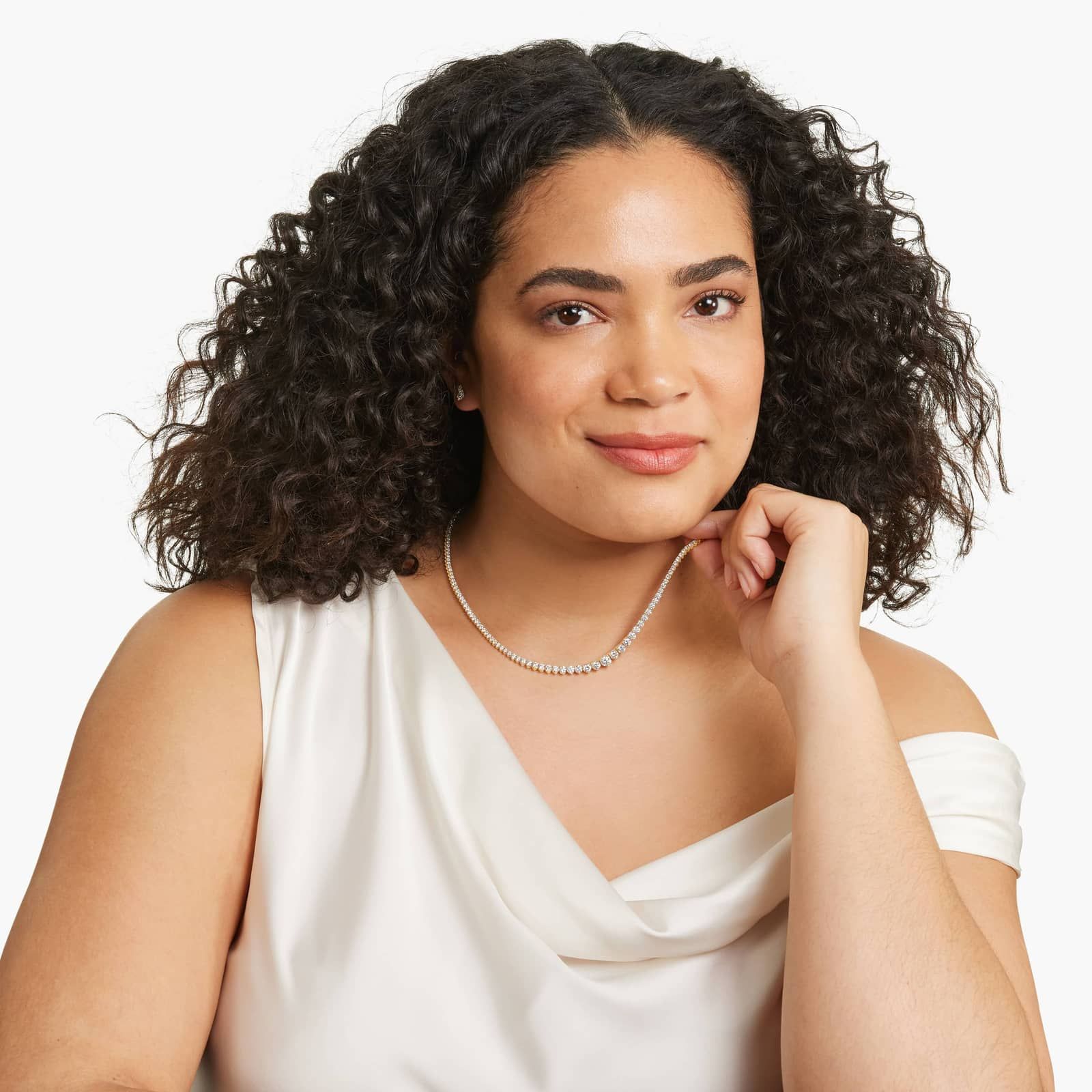 14K Yellow Gold Riviera Three Prong Graduating Diamond Tennis Necklace (10.00 CTW - H-I / SI1-SI2)