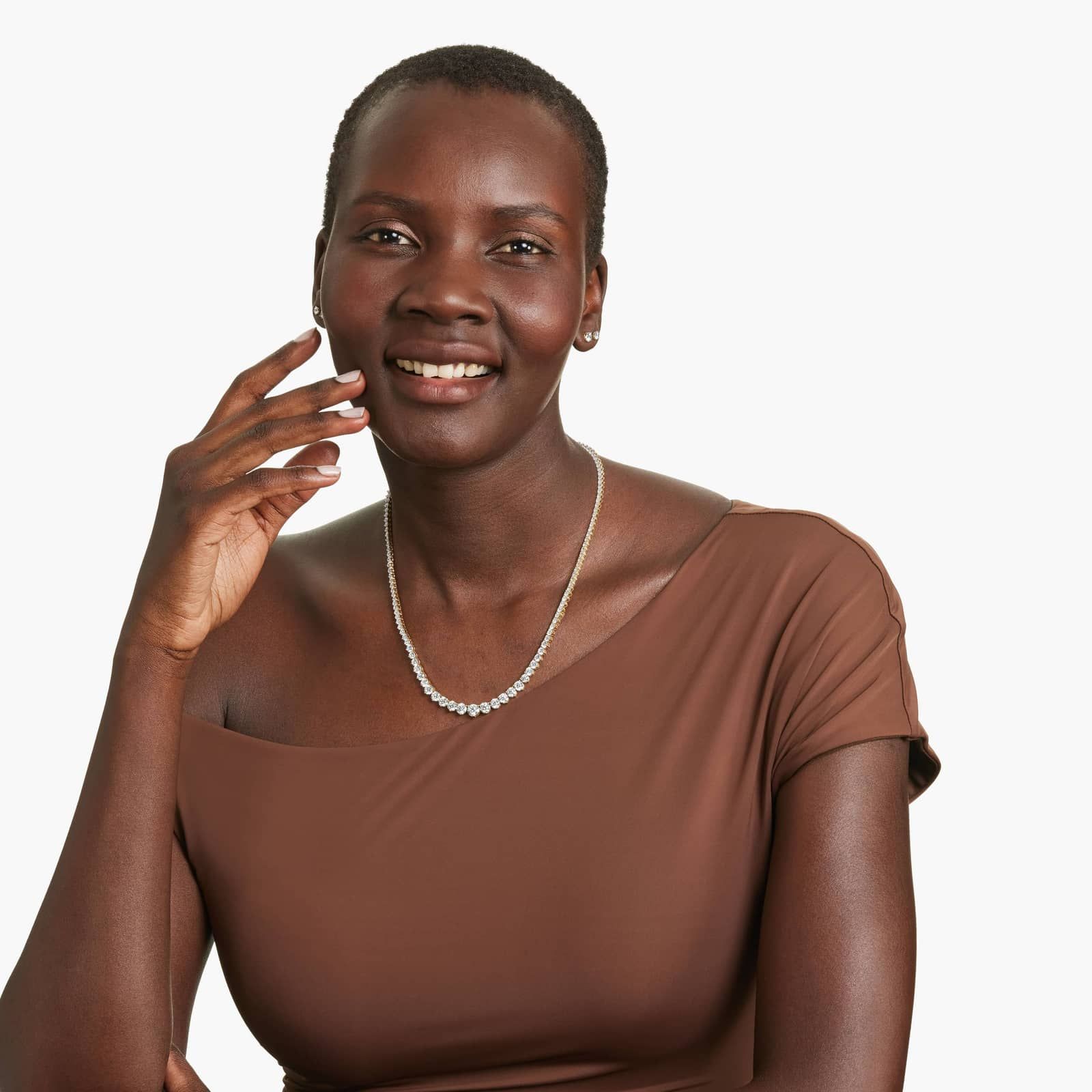 14K Yellow Gold Riviera Three Prong Graduating Lab-Grown Diamond Tennis Necklace (20.00 CTW - F-G / VS2-SI1)