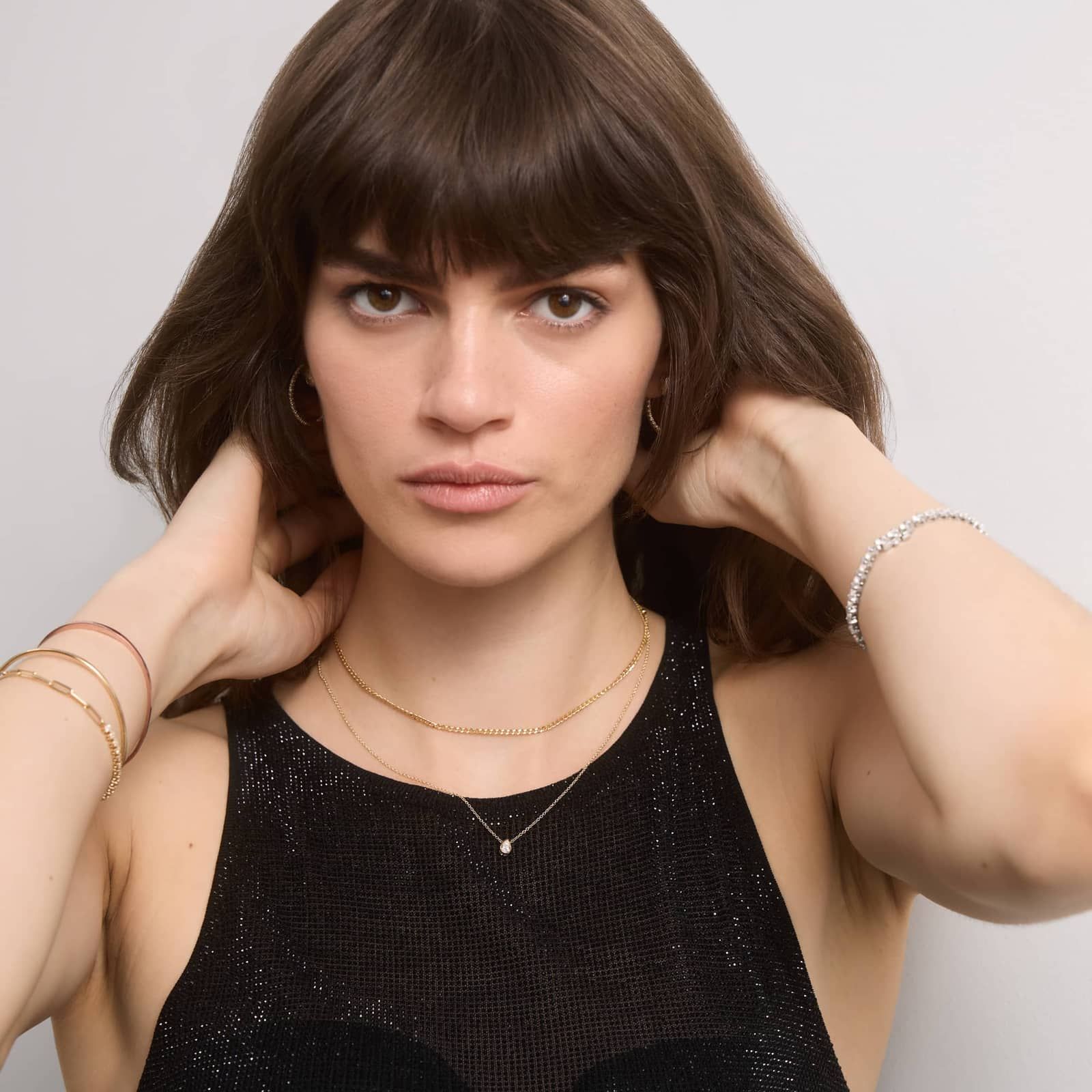 Bezel Solitaire Pendant Necklace With 0.25 CTW Pear Shaped Lab-Grown Diamond in 14K Yellow Gold