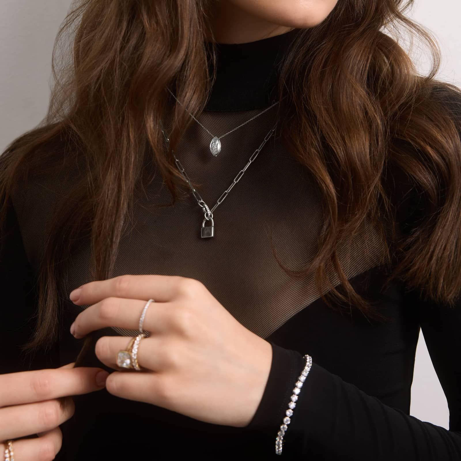 Bezel Solitaire Pendant Necklace With 3 CTW Marquise Cut Lab-Grown Diamonds in 14K White Gold