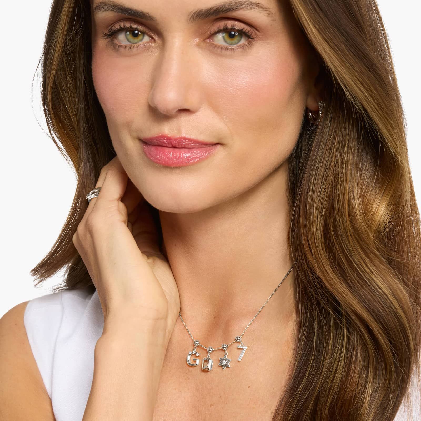 Star of David Lab-Grown Diamond Charm In 14K White Gold