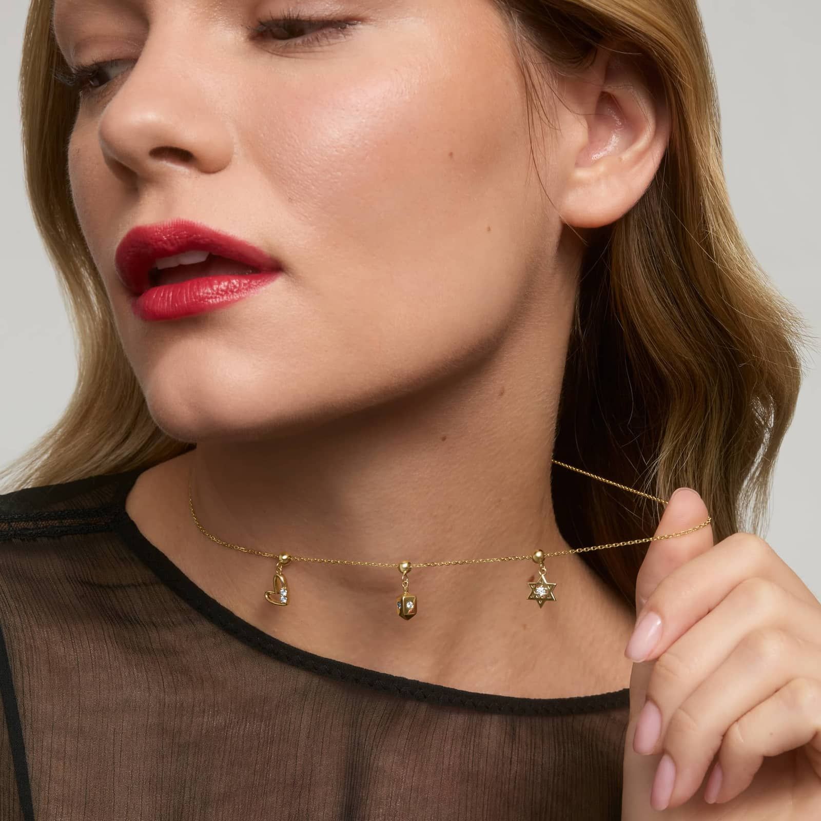 Dreidel Charm In 14K Yellow Gold