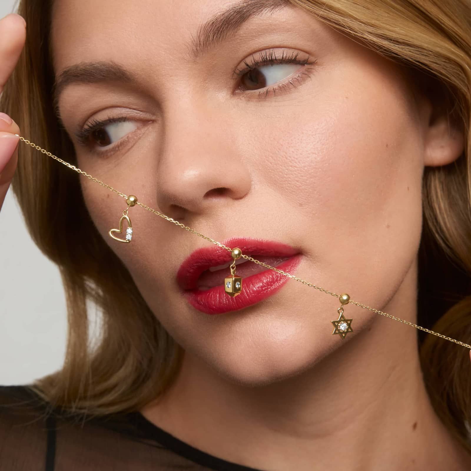 Dreidel Charm In 14K Yellow Gold