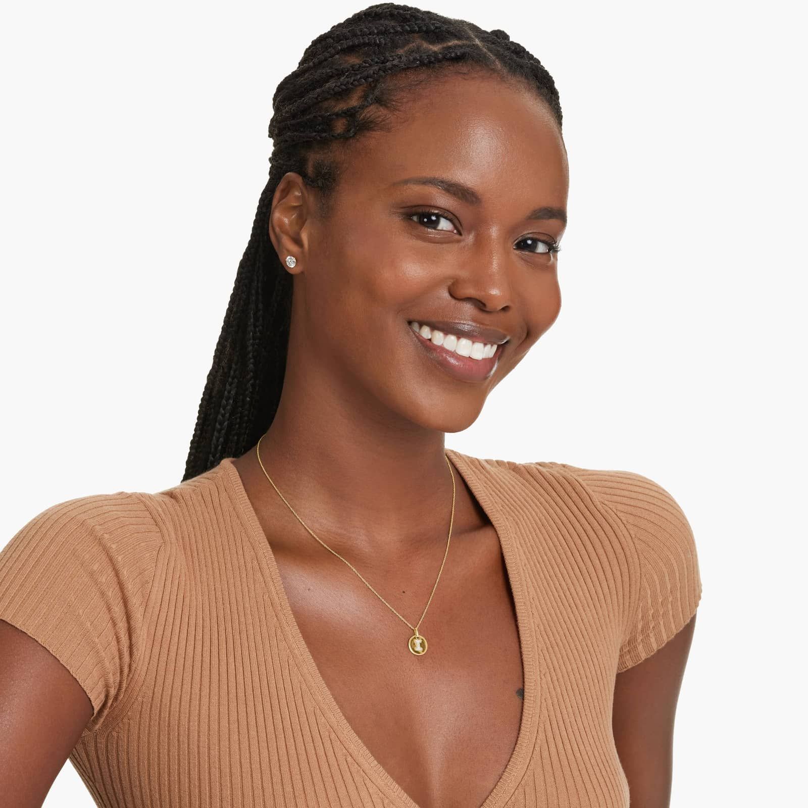 Diamond Initial I Pendant In 14K Yellow Gold