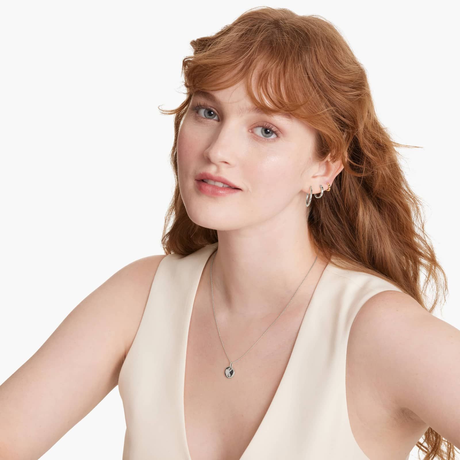 Diamond Initial K Pendant In 14K White Gold