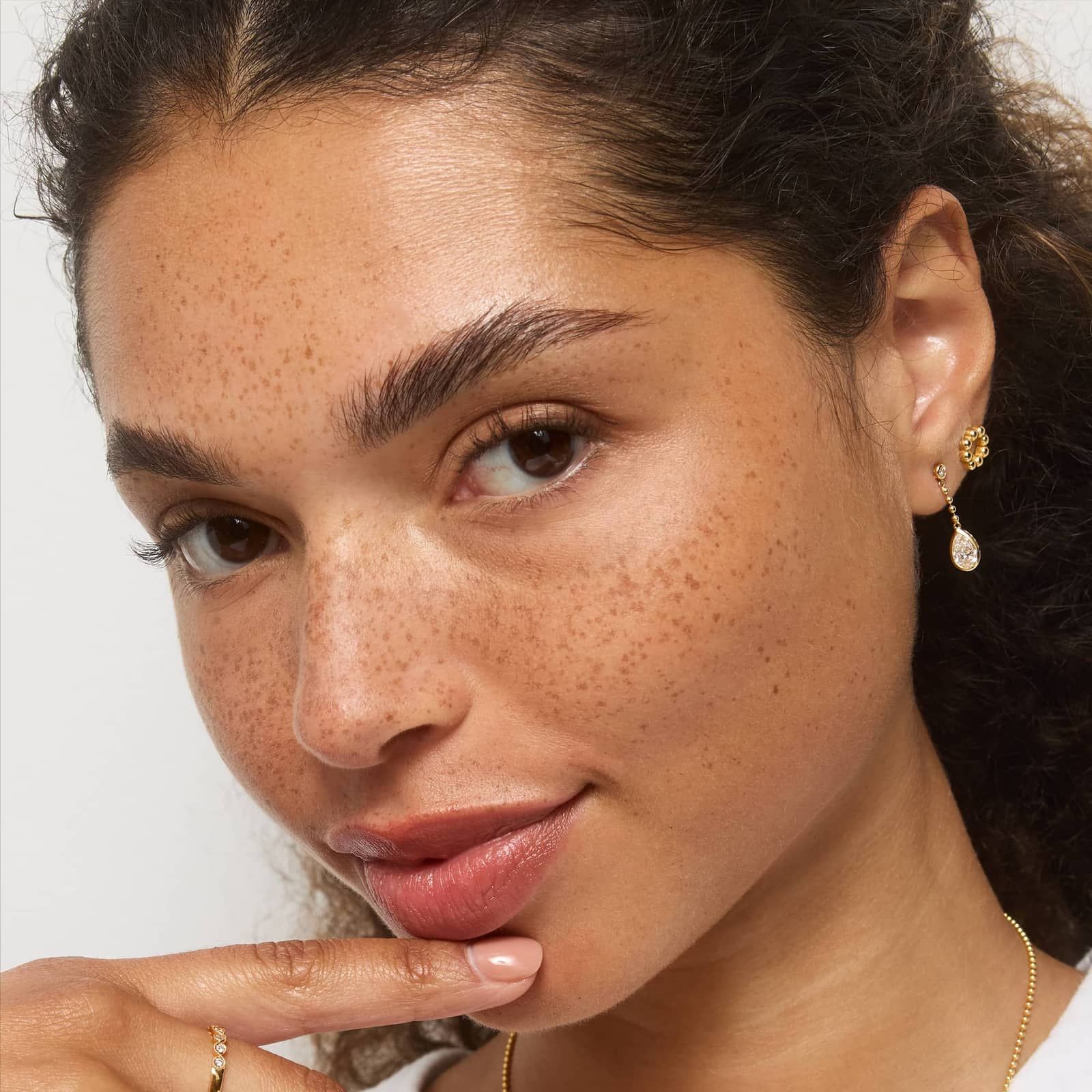 Bezel Bead Chain Drop Earrings With 1 CTW Pear Shaped Lab-Grown Diamonds In 14K Yellow Gold