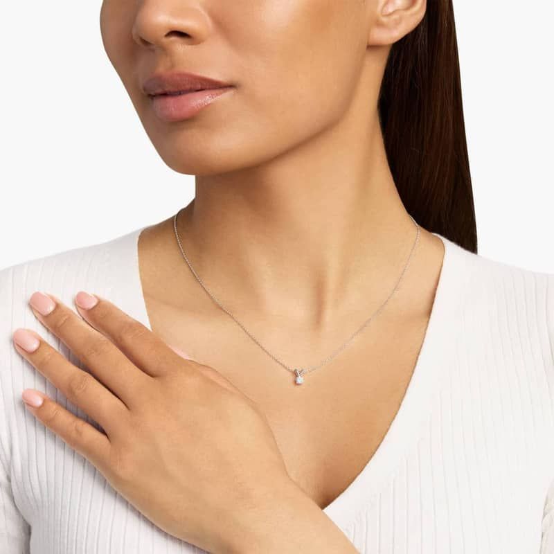 Diamond Solitaire Pendant in 14k White Gold (1/4 ct. tw.)