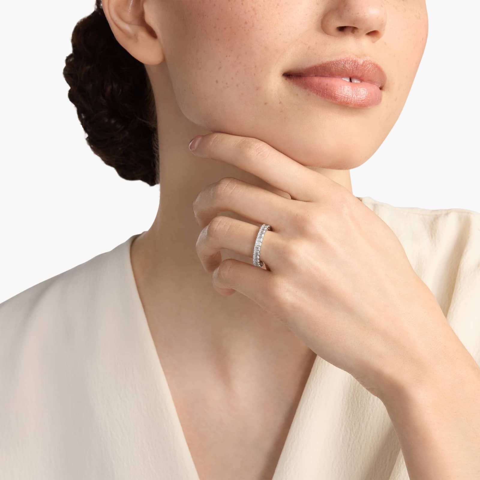 Emerald Cut Eternity Ring in Platinum (2 ct. tw.)