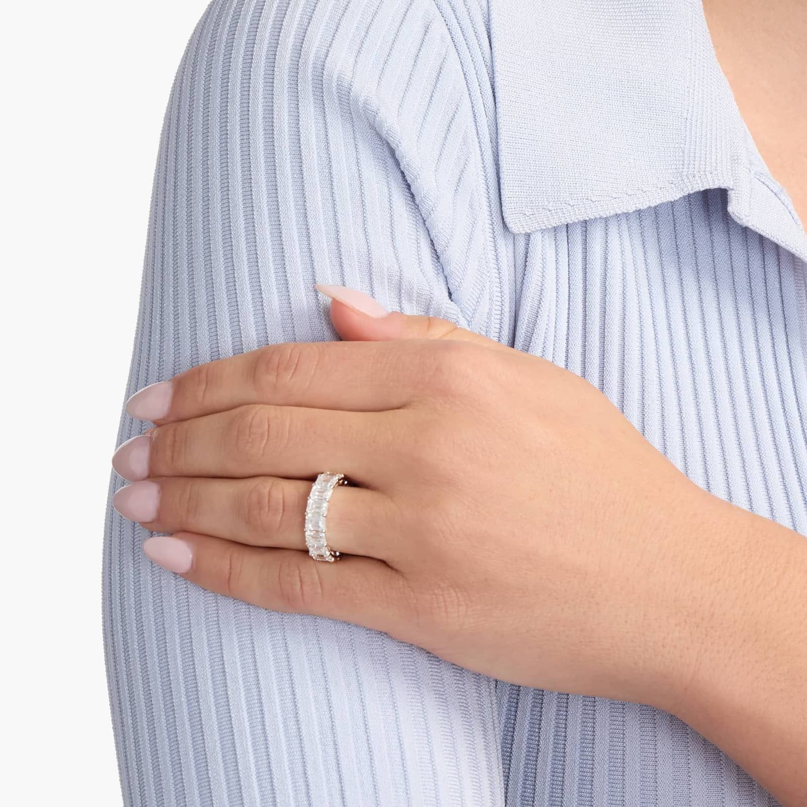 Emerald Cut Eternity Ring in Platinum (7 ct. tw.)