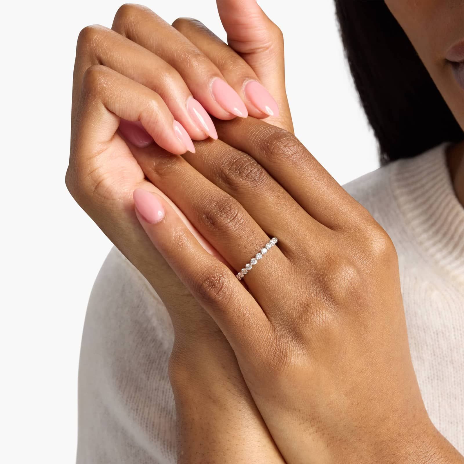 Floating Diamond Wedding Ring in Platinum (1/2 ct. tw.)