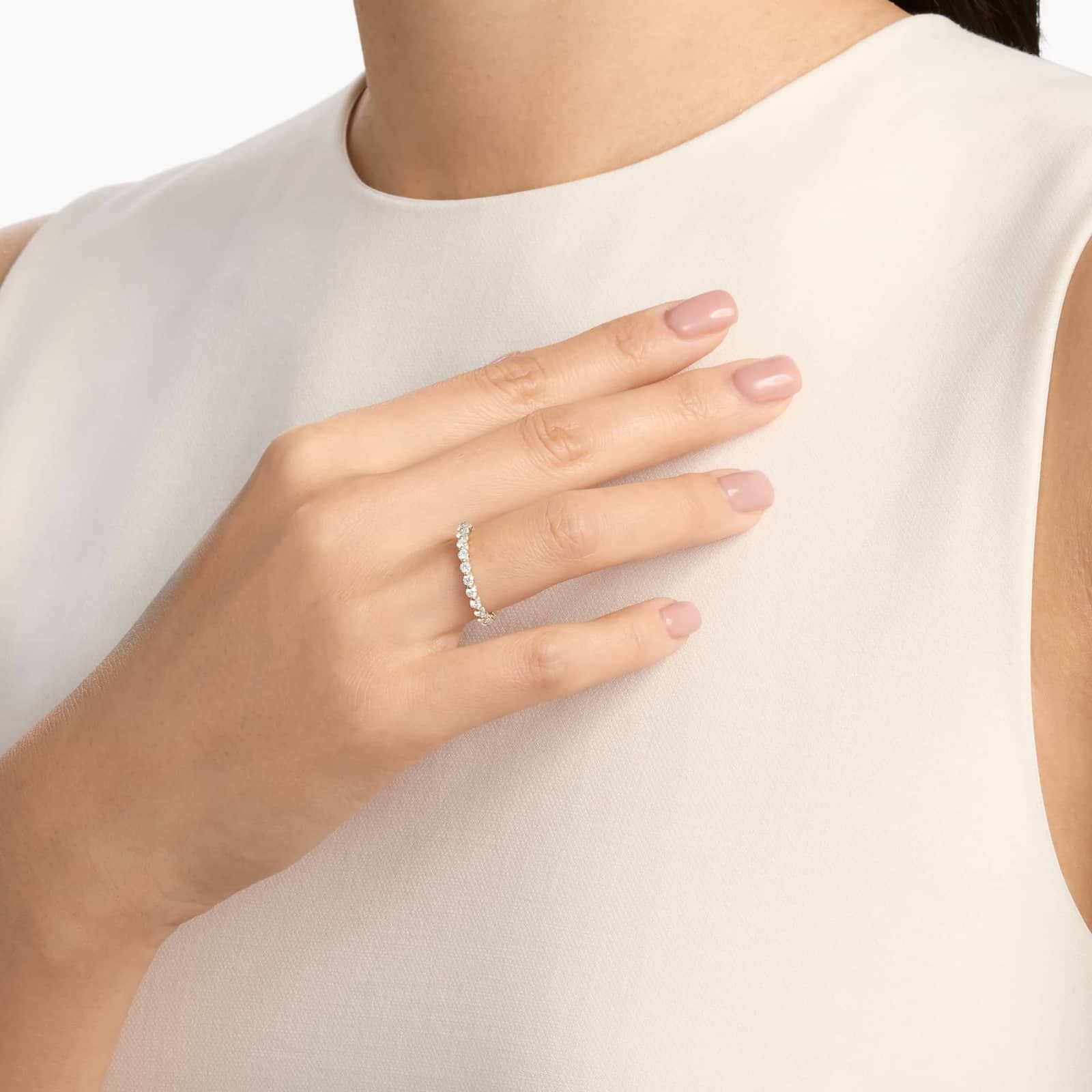 Floating Diamond Eternity Ring in 14k White Gold (1 ct. tw.)