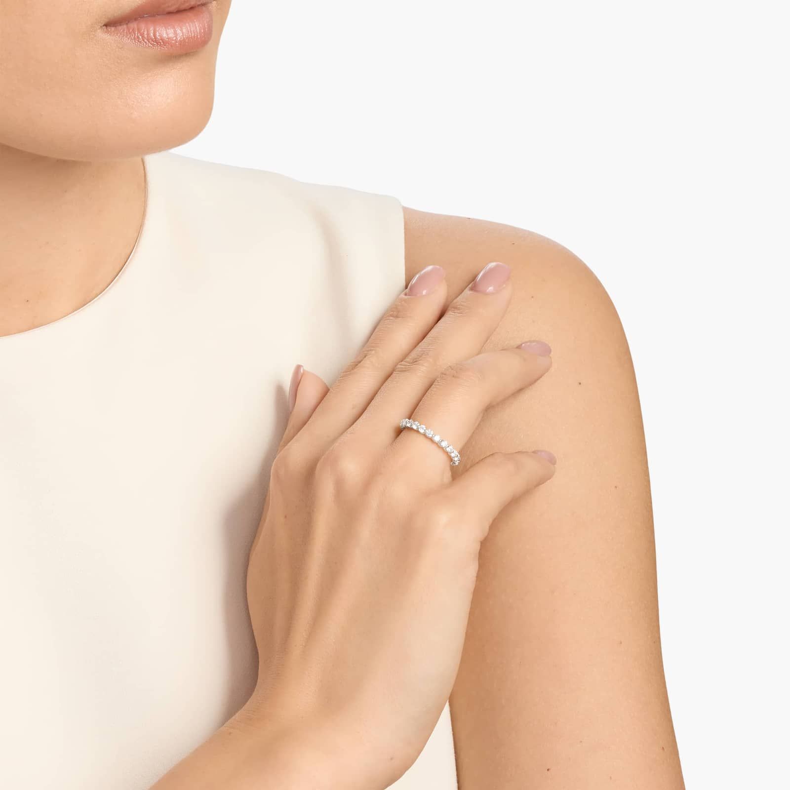 Floating Diamond Eternity Ring in 14k White Gold (1 ct. tw.)