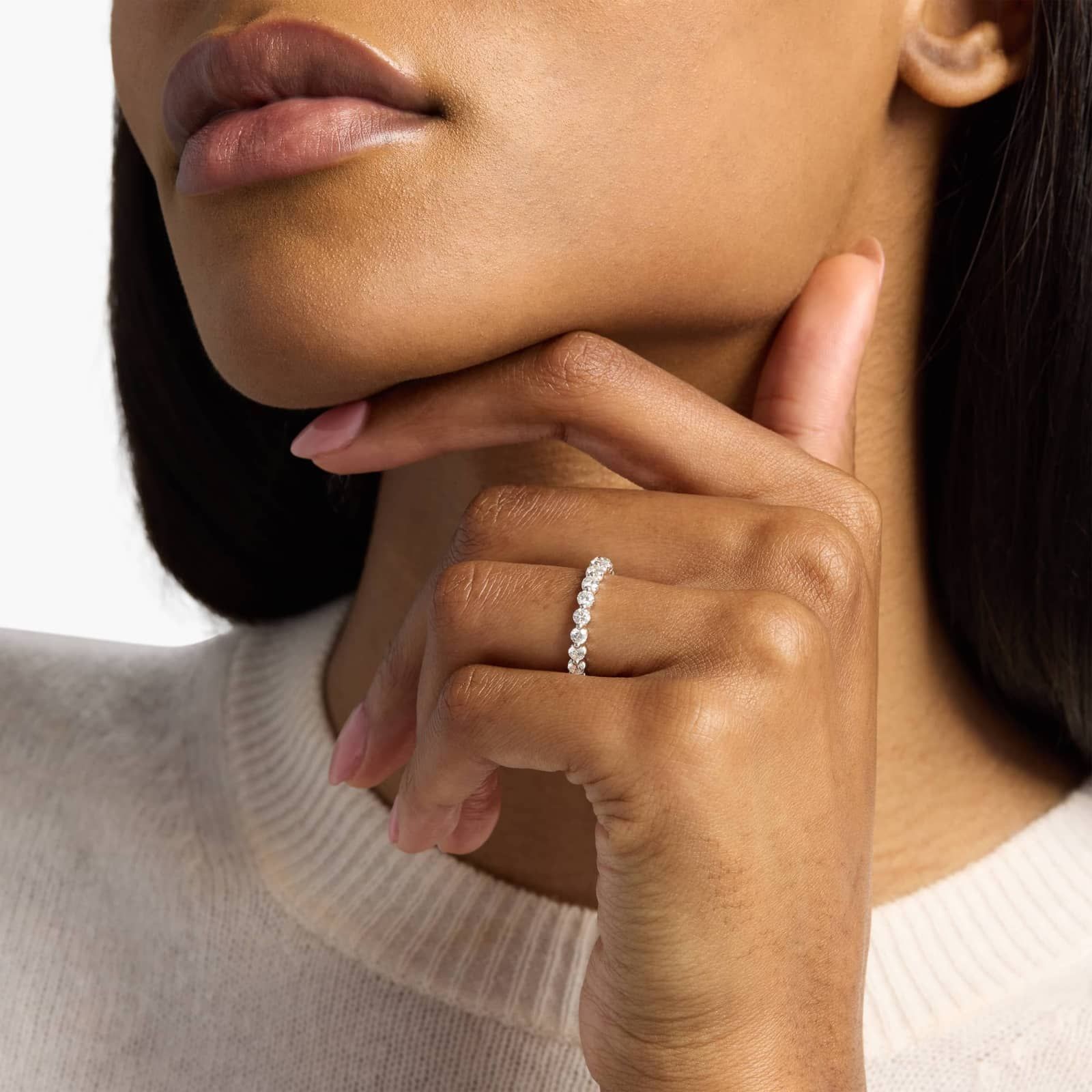 Floating Diamond Eternity Ring in 14k White Gold (1 1/2 ct. tw.)