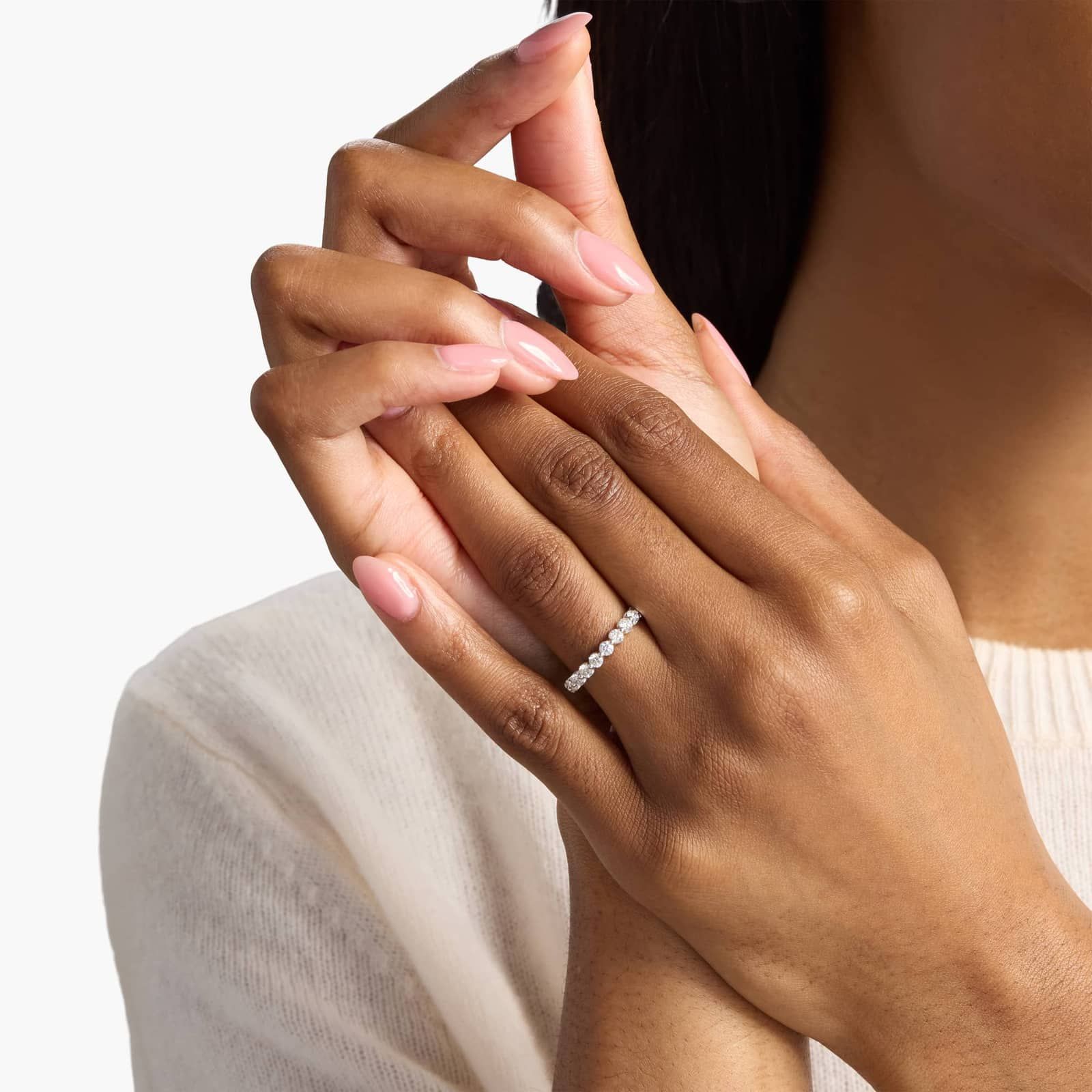 Floating Diamond Eternity Ring in 14k White Gold (1 1/2 ct. tw.)