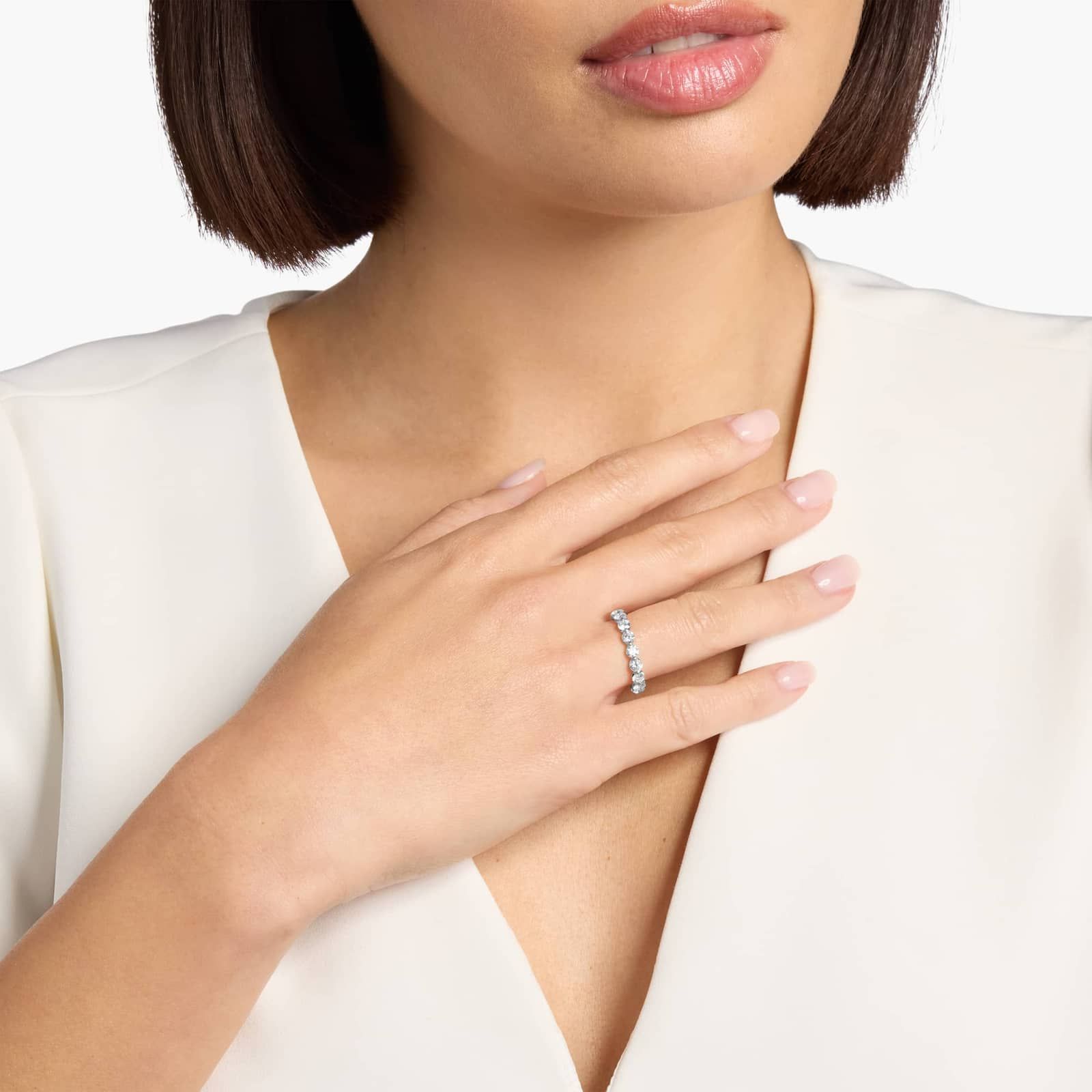 Floating Diamond Eternity Ring in 14k White Gold (2 ct. tw.)