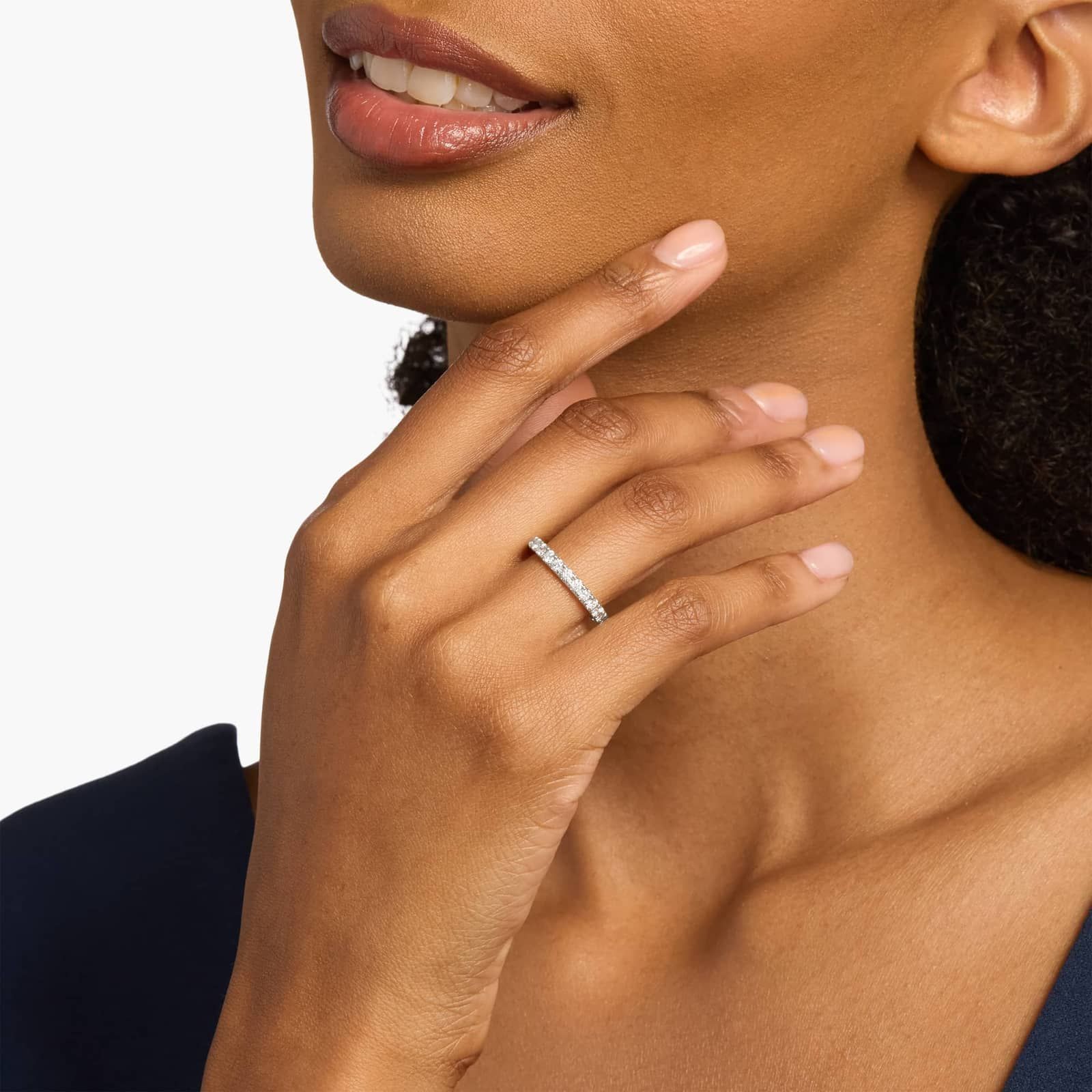 Riviera Pavé Diamond Ring in Platinum (1/2 ct. tw.)