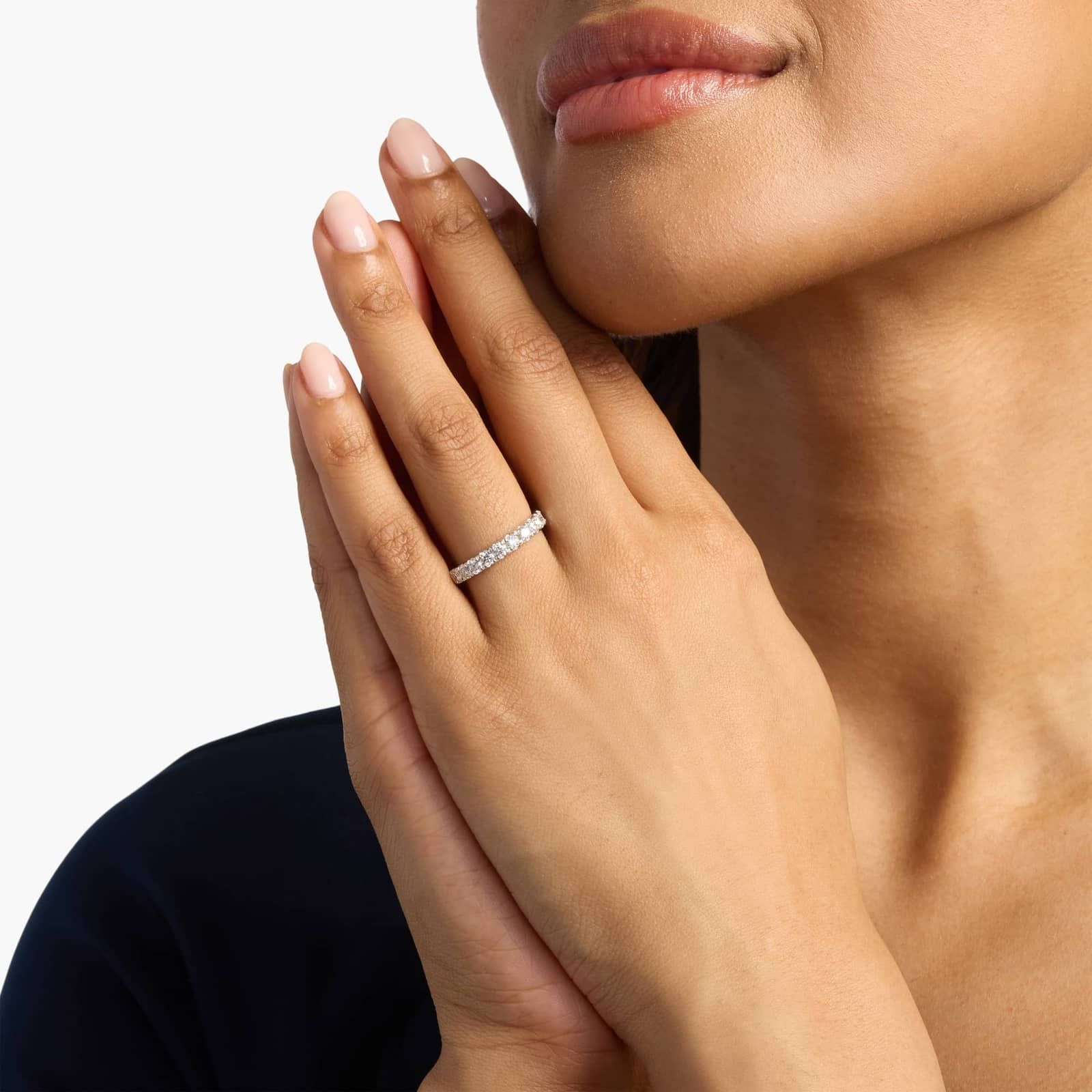 Riviera Pavé Diamond Ring in Platinum (1 ct. tw.)