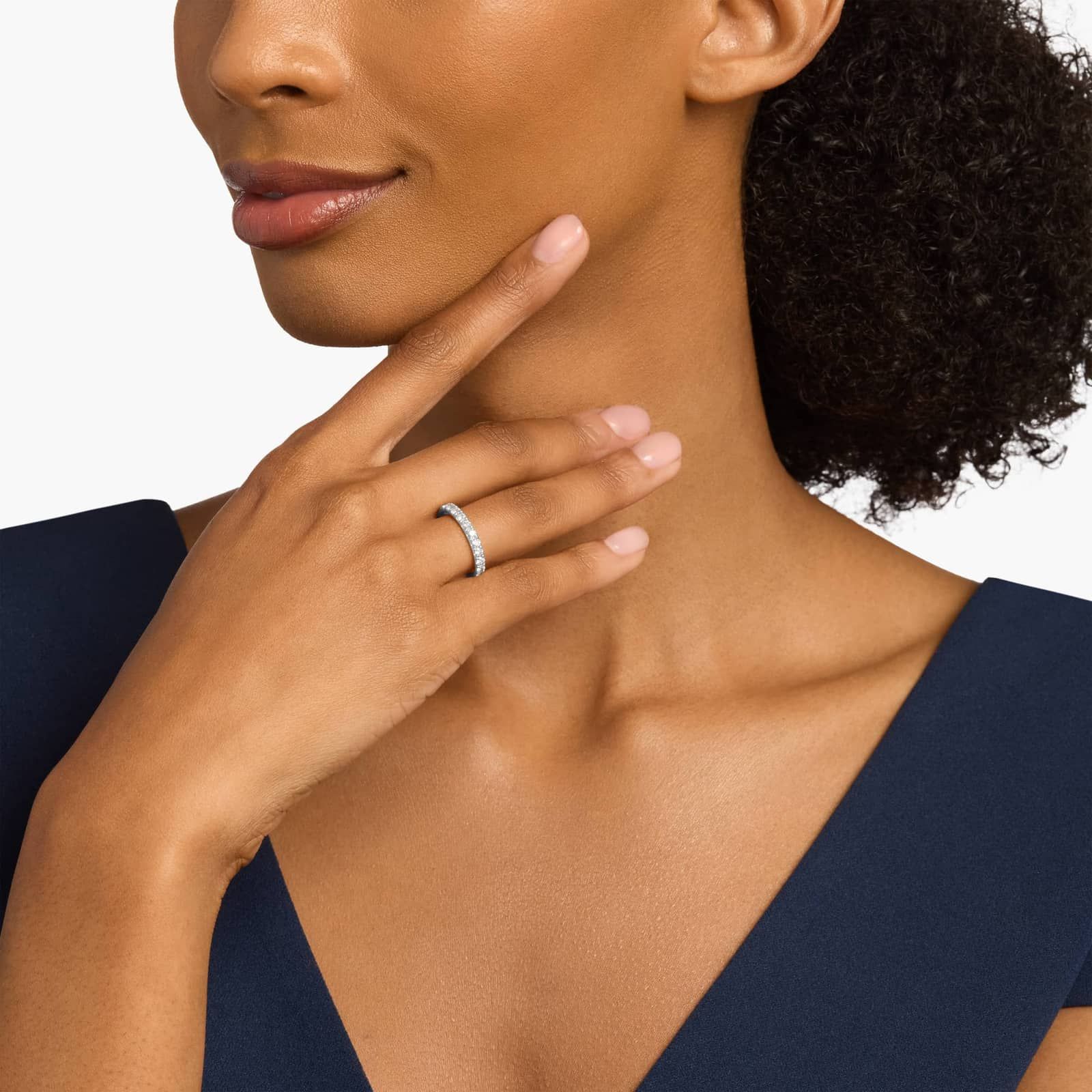 Riviera Pavé Diamond Ring in 14k White Gold (1/2 ct. tw.)