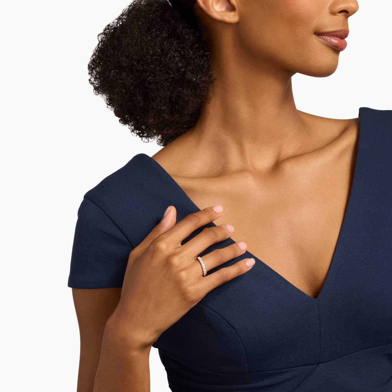 Riviera Pavé Diamond Ring in 14k White Gold (3/4 ct. tw.)