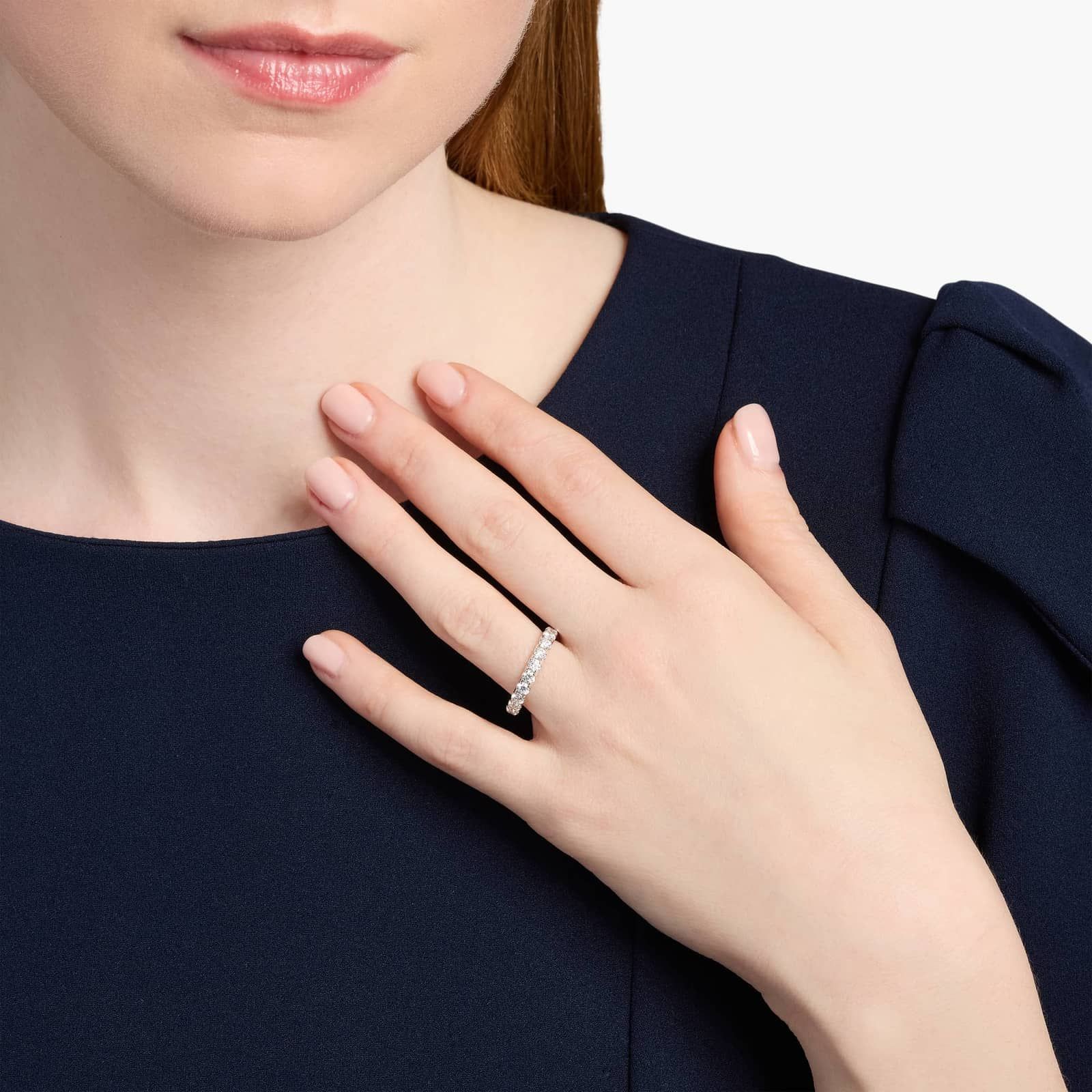 Riviera Pavé Diamond Eternity Ring in Platinum (2 ct. tw.)